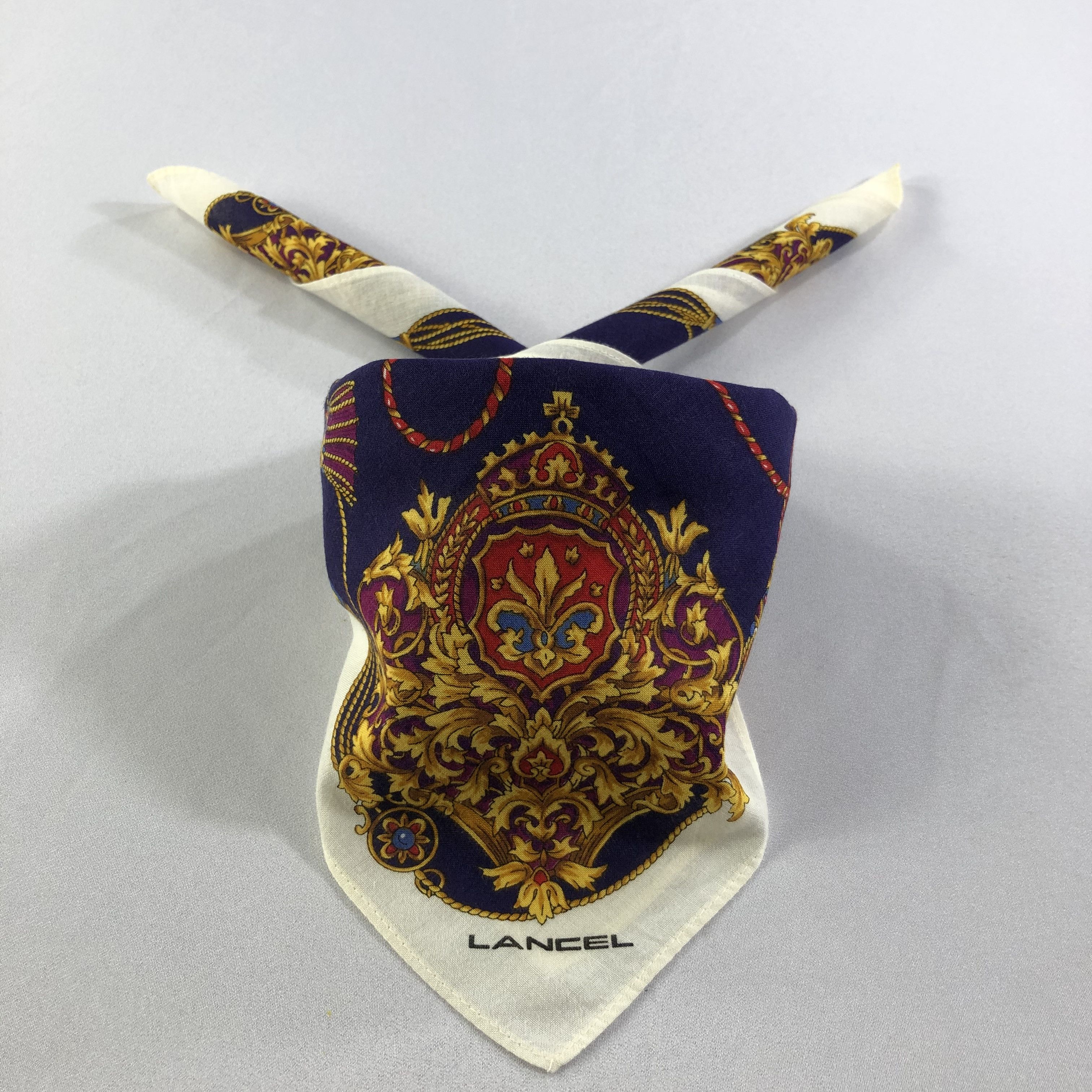 Lancel × Vintage Lancel Baroque Handkerchief Neckerchief Bandana H2087 Size ONE SIZE - 1 Thumbnail