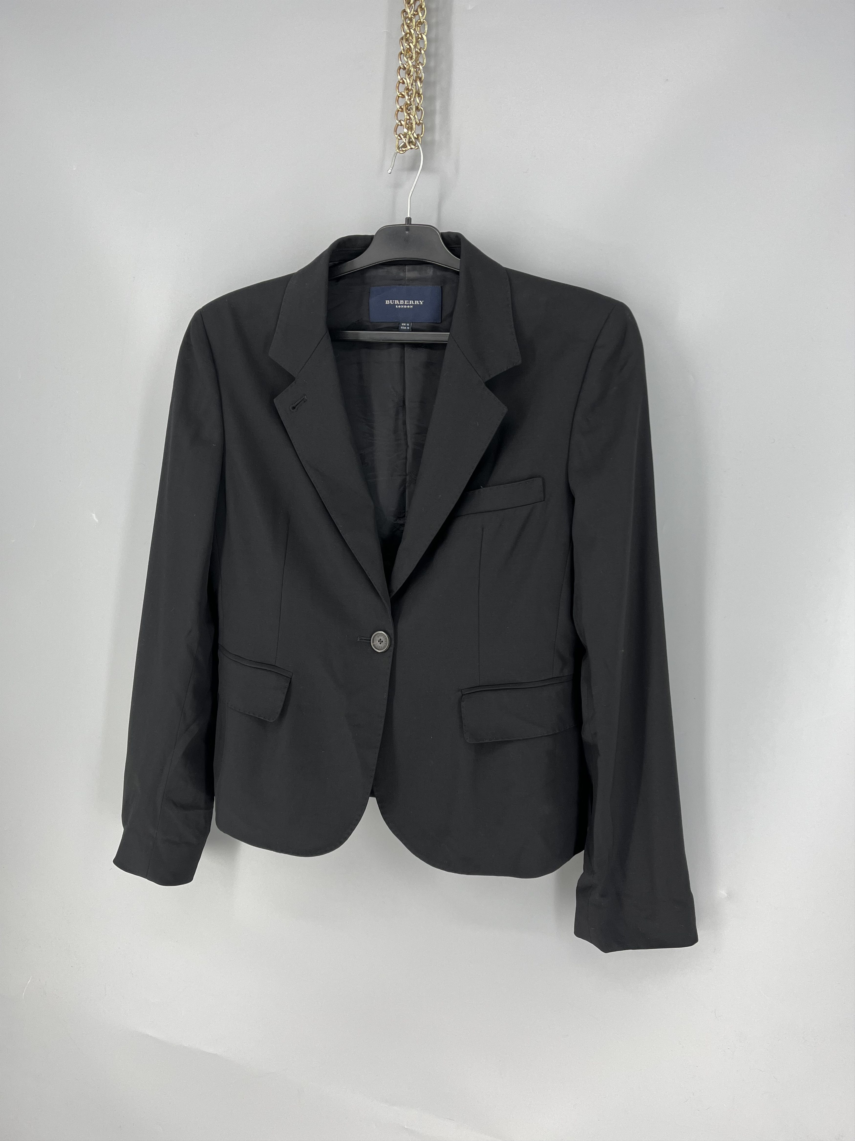 Burberry Burberry Womens Classic Lapel Single Button Blazer Jacket Size L / US 10 / IT 46 - 3 Thumbnail