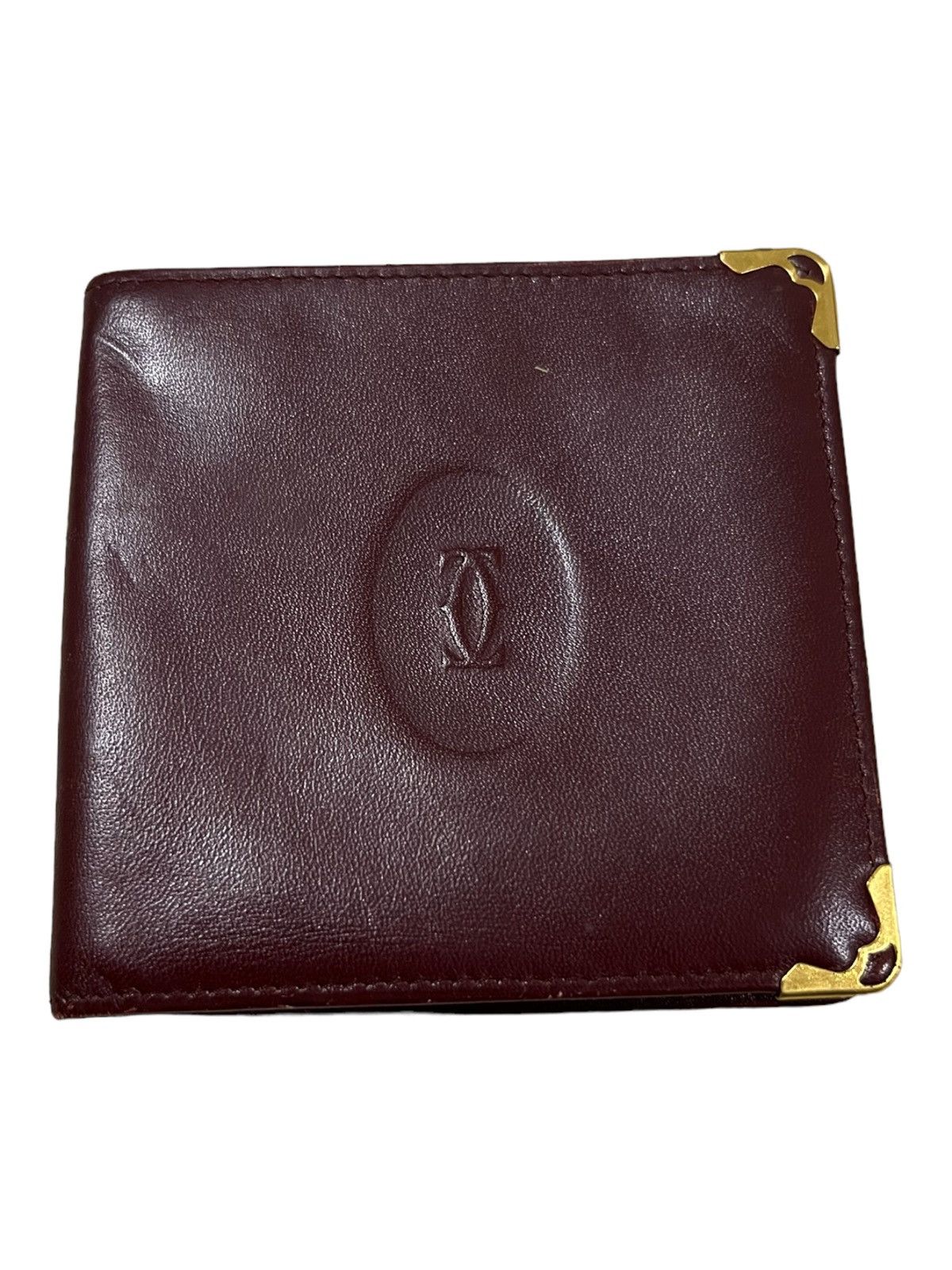 Cartier OG Cartier Mastrin Bordeux Leather Calf Skin BiFold Wallet Size ONE SIZE - 1 Thumbnail