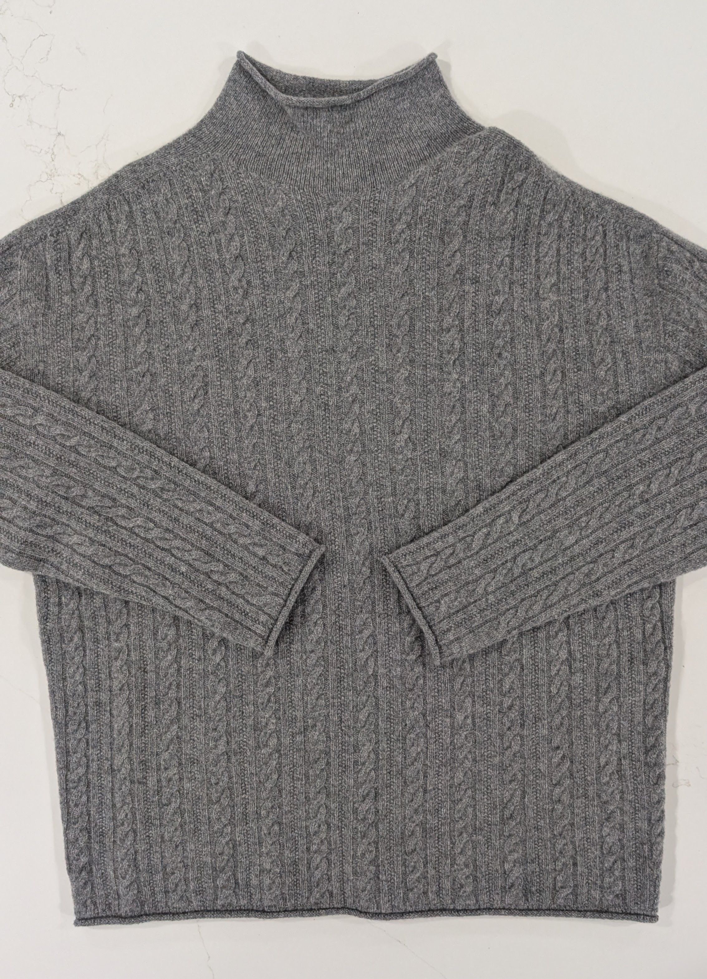 DRYKORN Drykorn Nalon Mens Grey 100% Virgin Wool Cable Knit Size US L / EU 52-54 / 3 - 1 Thumbnail