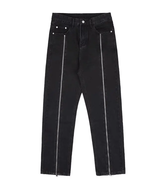 Japanese Brand × Vintage Black front zip denim jeans pants aesthetic Size US 28 / EU 44 - 5 Thumbnail