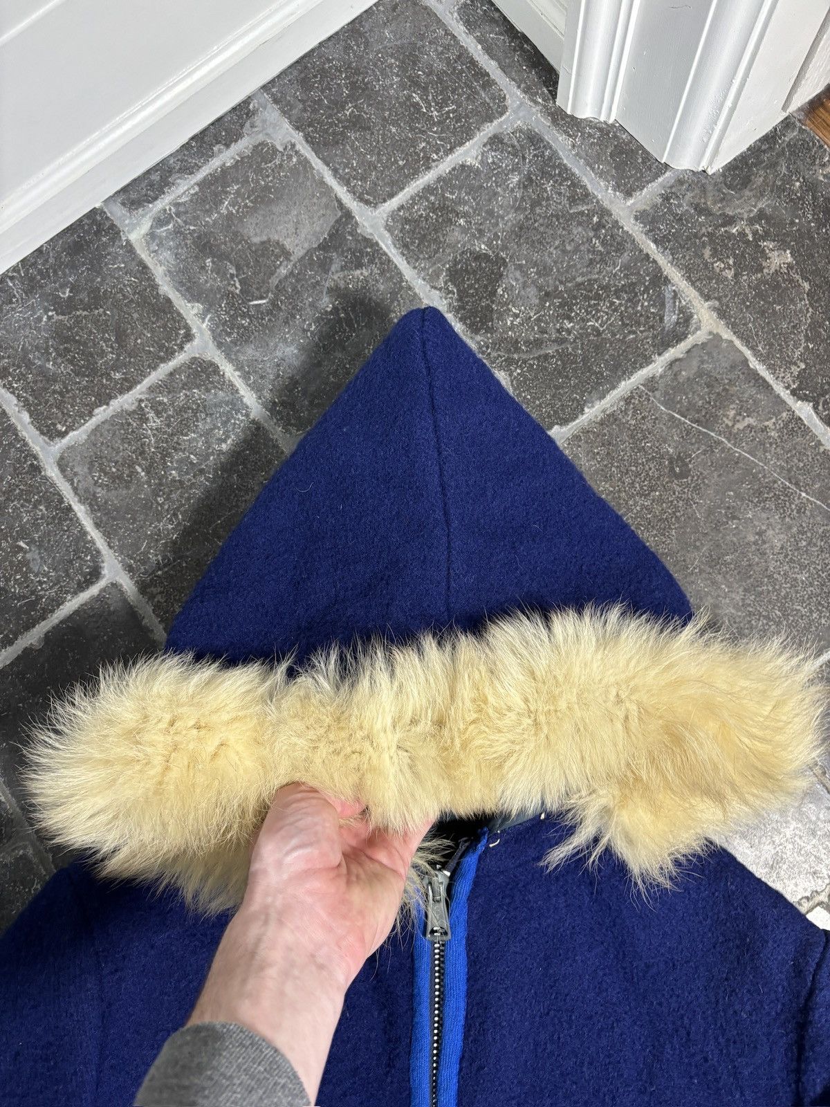 Vintage Vintage Wool Coat Duffle Jacket Inuit Eskimo Fur Parka Hood Size US S / EU 44-46 / 1 - 7 Thumbnail