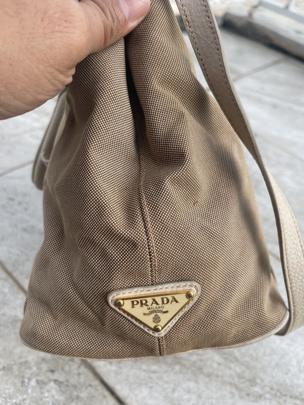 Prada Prada Logo Jacquard Canvas Bag Size ONE SIZE - 5 Thumbnail