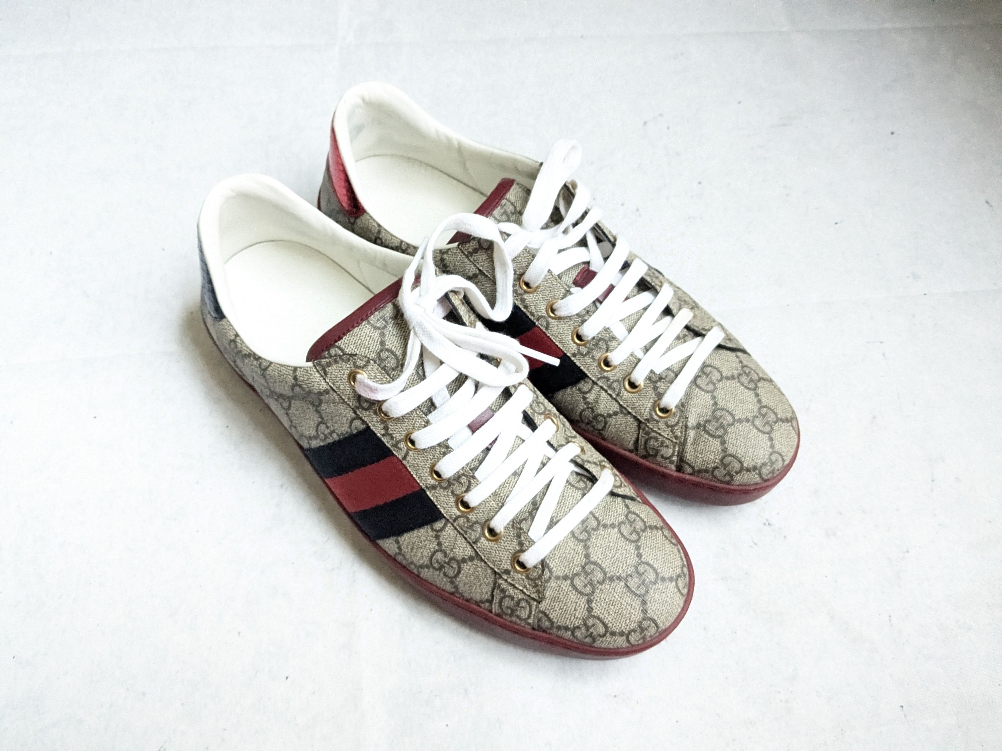 Gucci Gucci Ace Sneakers 9.5 Monogram Supreme Canvas Logo Size US 9.5 / EU 42-43 - 4 Thumbnail