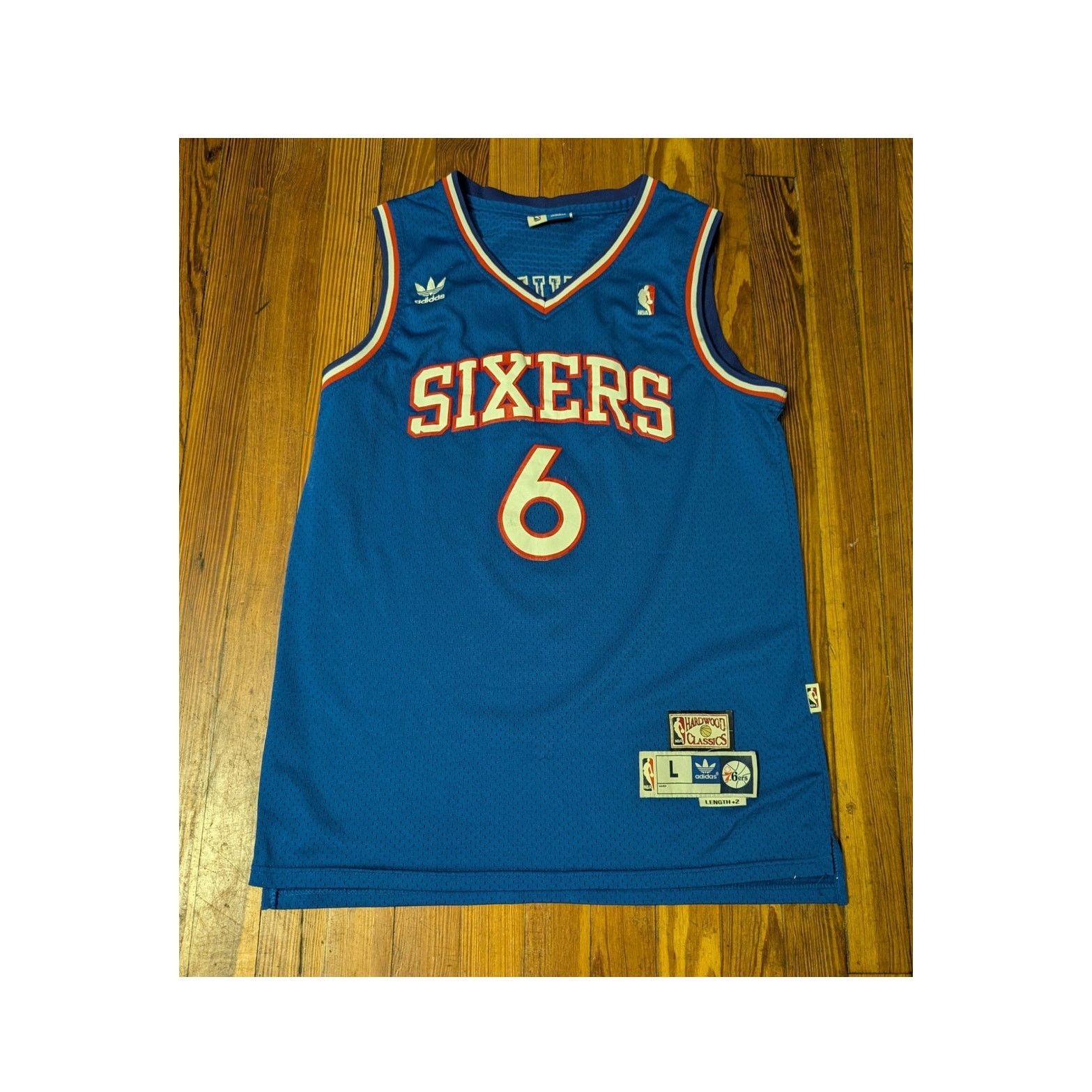 Adidas Adidas Philadelphia 76ers Julius Erving Mens L Blue jersey Size US L / EU 52-54 / 3 - 1 Thumbnail