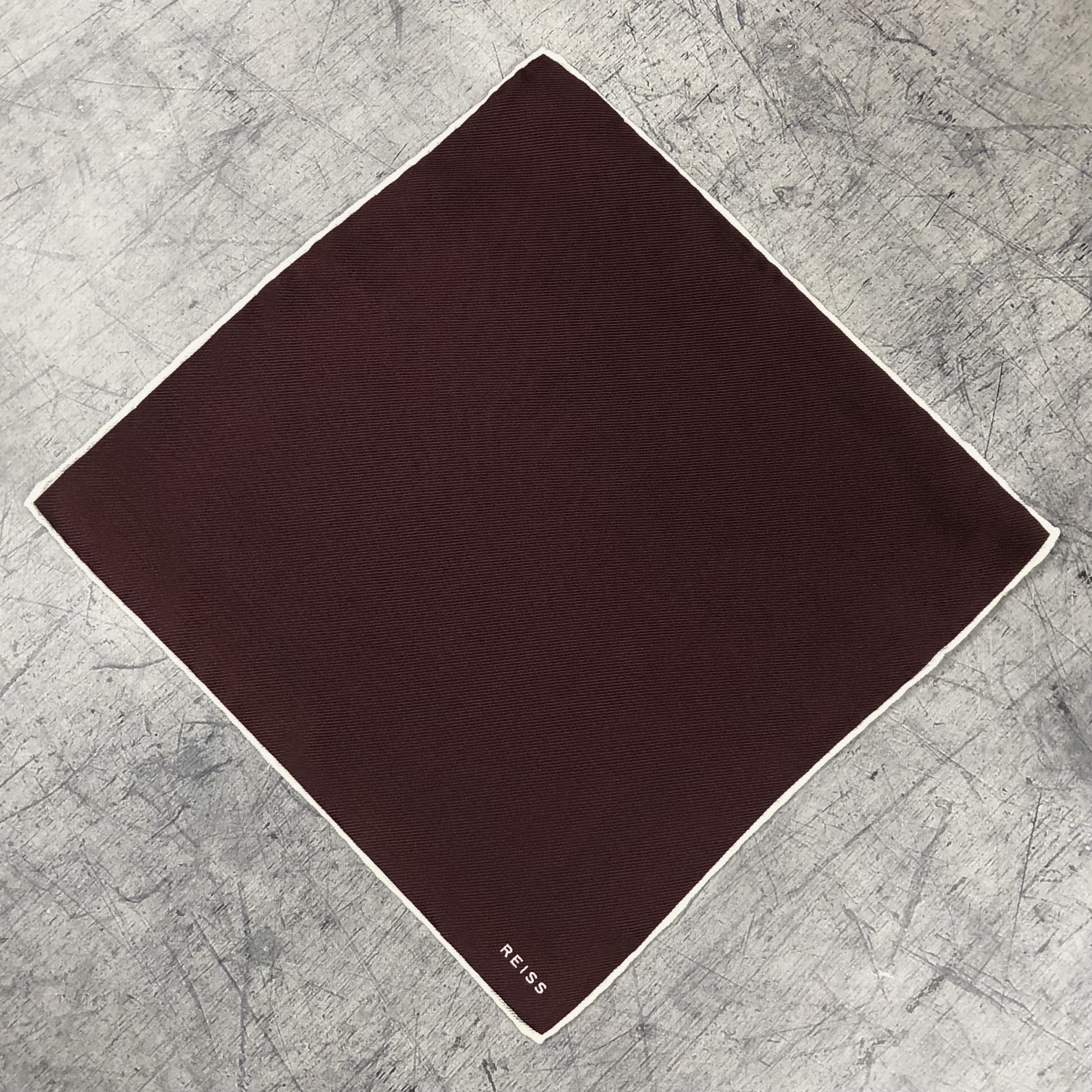 Reiss Reiss Silk Italy Brown Pocketsquare Size ONE SIZE - 2 Thumbnail