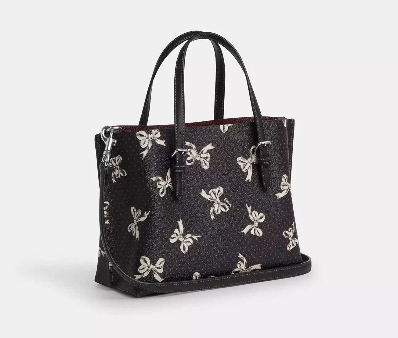 Coach NWT Coach Mollie Tote Bag 25 With Bow Print CY648 Size ONE SIZE - 8 Thumbnail