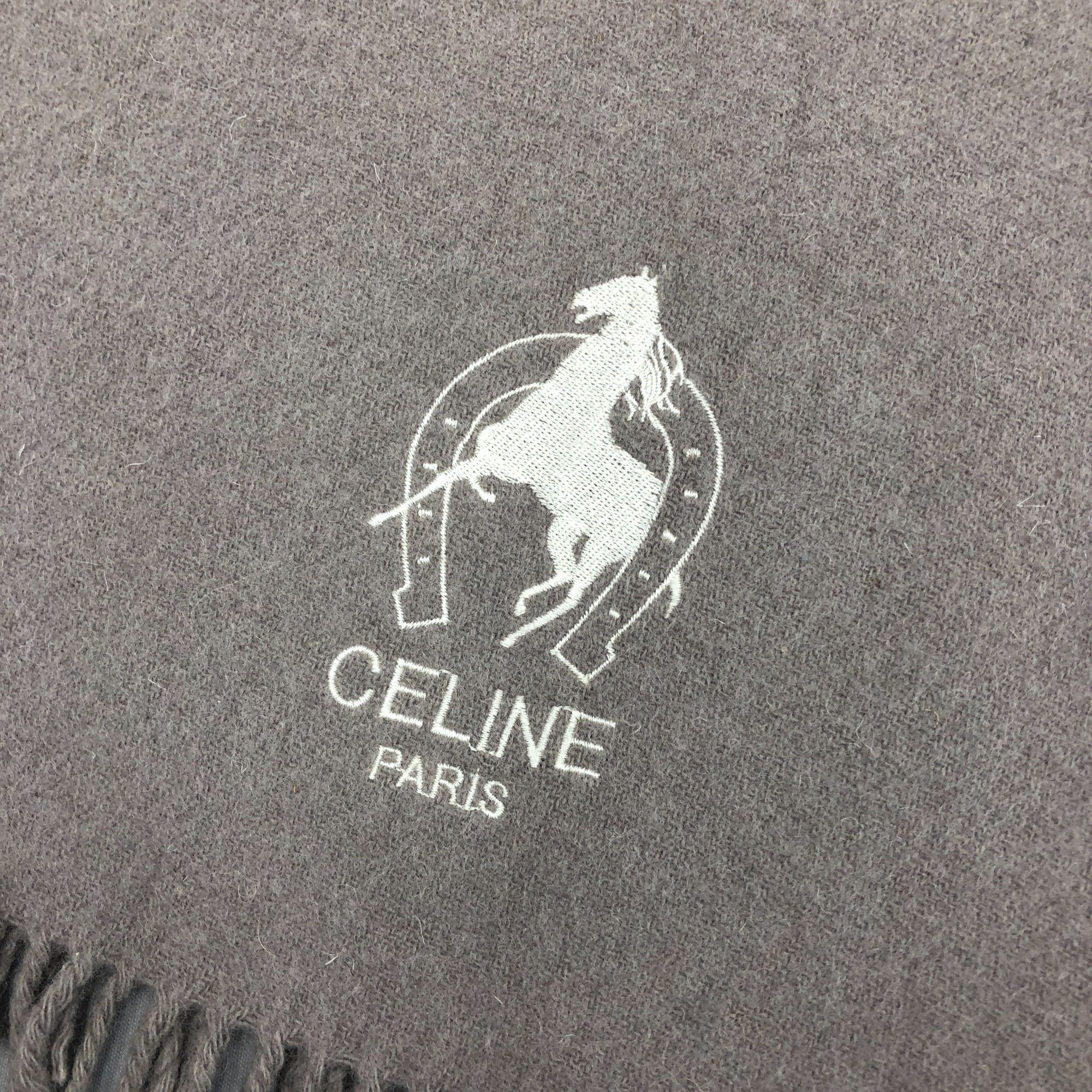 Celine Vintage Celine Scarf Muffler Wool Shawls Babushka Scarves Size ONE SIZE - 5 Thumbnail