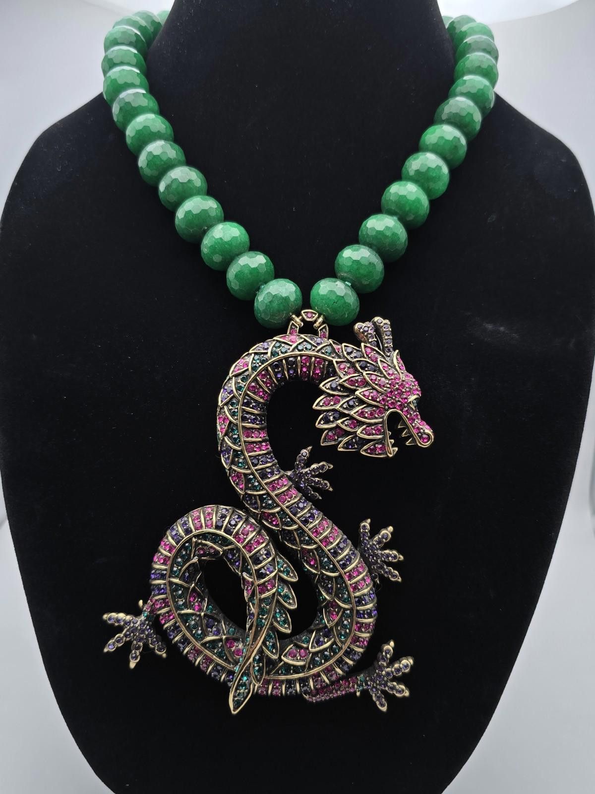 Other Heidi Daus Pave Serpent Green Crystal Necklace Size ONE SIZE - 1 Thumbnail