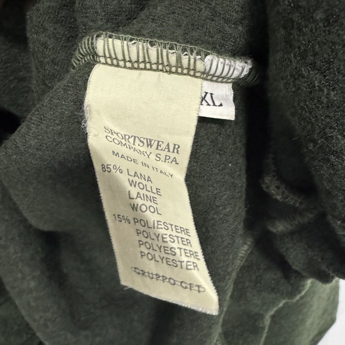 Stone Island Stone Island Wool Hoodie 90s Green Edge Patch Size US XL / EU 56 / 4 - 4 Thumbnail
