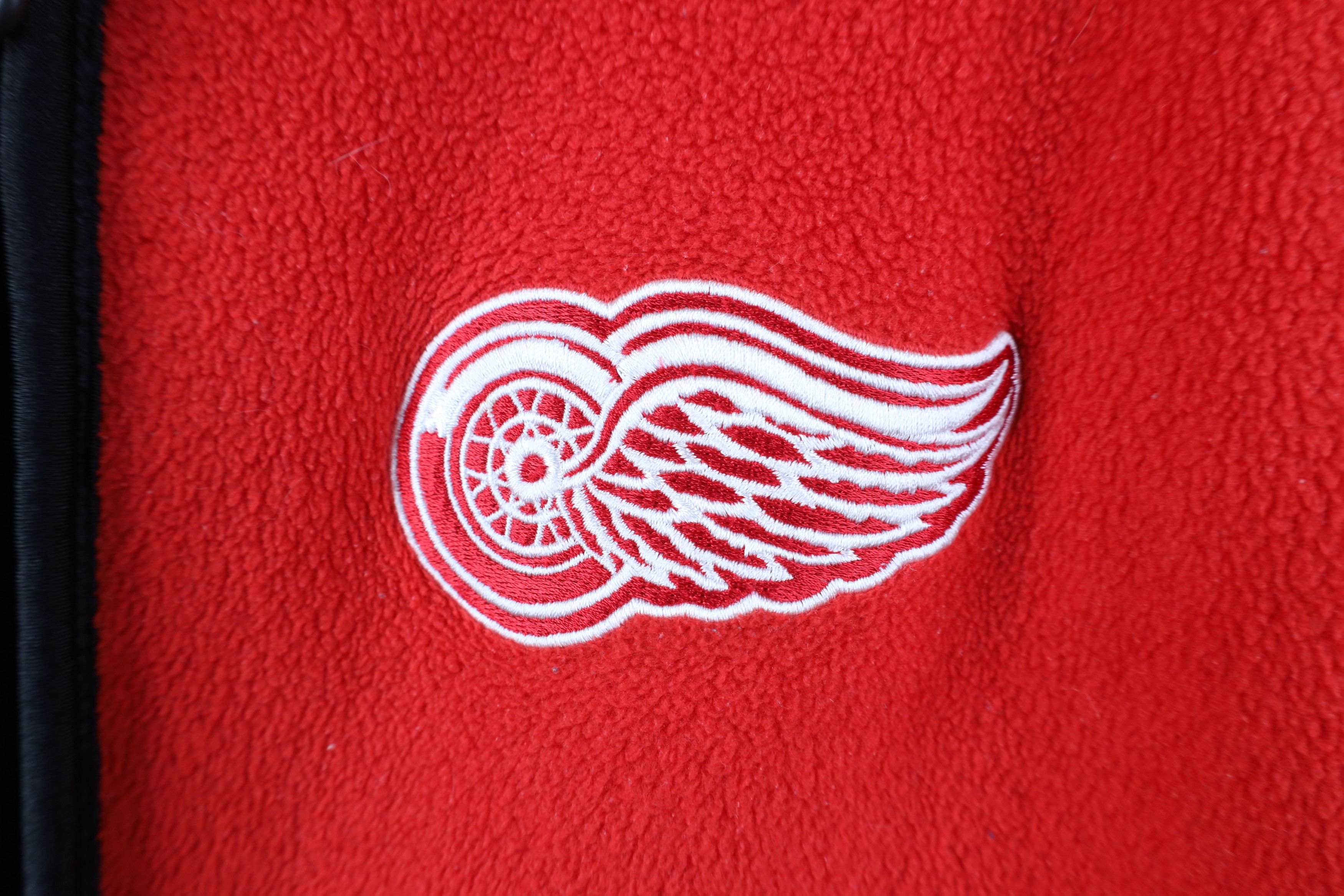 Starter Vintage 90s Starter Detroit Red Wings Hockey Fleece Hoodie Size L / US 10 / IT 46 - 7 Thumbnail