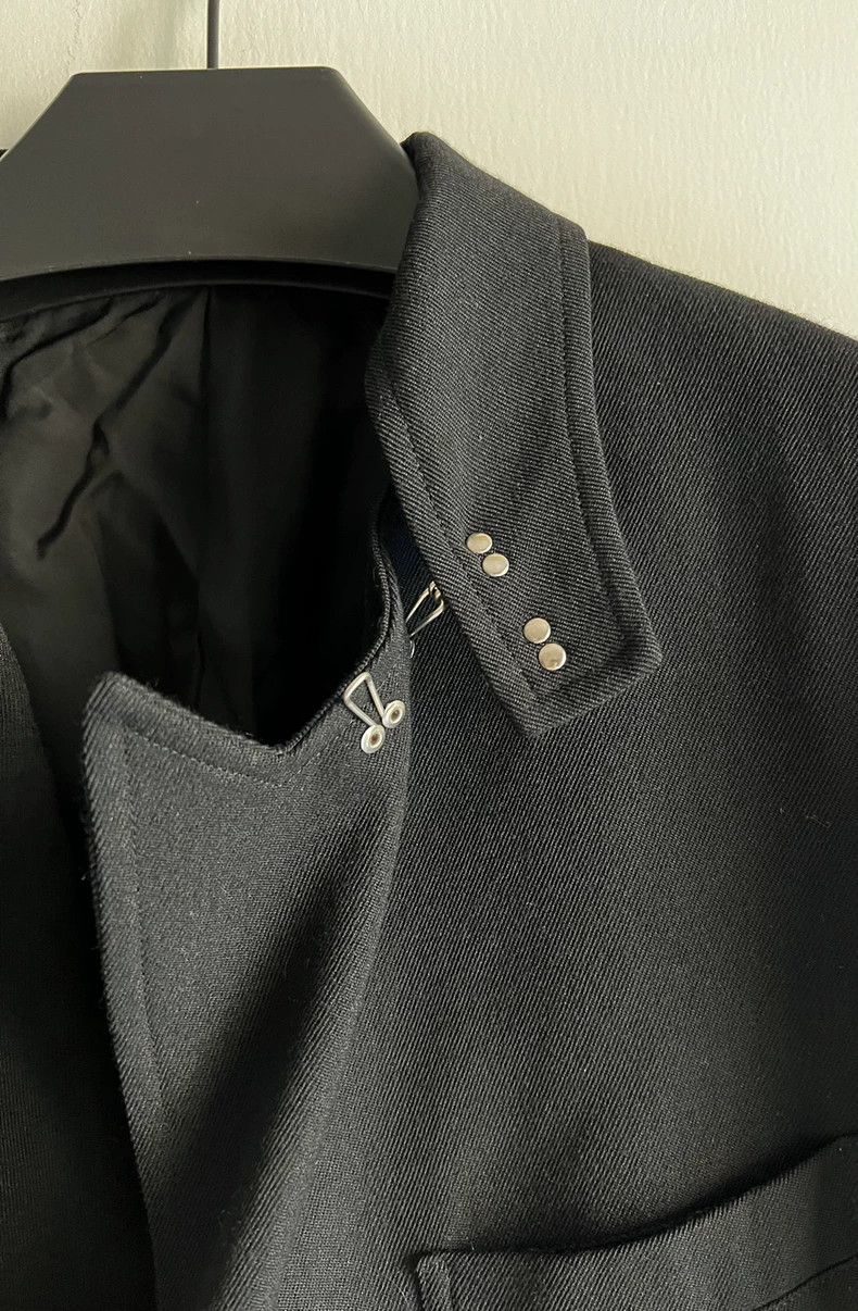Yohji Yamamoto Yohji Yamamoto size 2 05aw zipper studded leather collar bl Size 36R - 4 Thumbnail