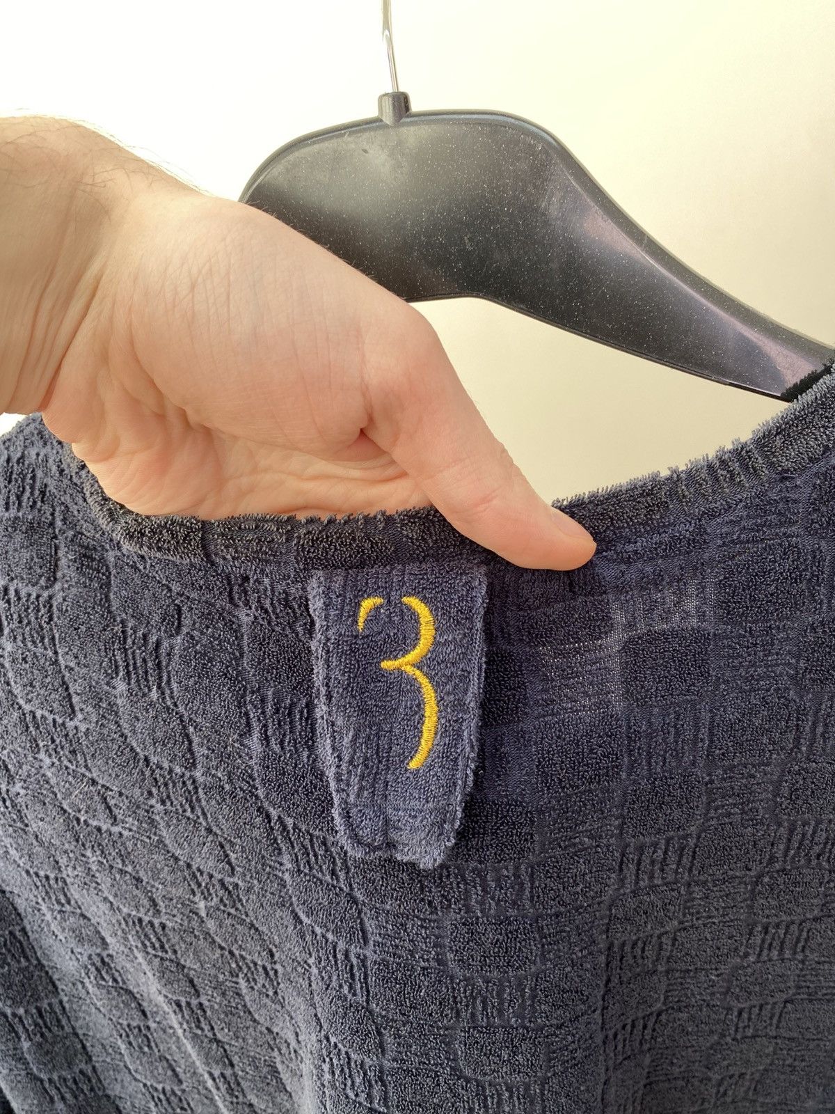 Billionaire Couture Vintage Billionaire Textured T-Shirt Navy Embroidered Logo Size US L / EU 52-54 / 3 - 10 Thumbnail