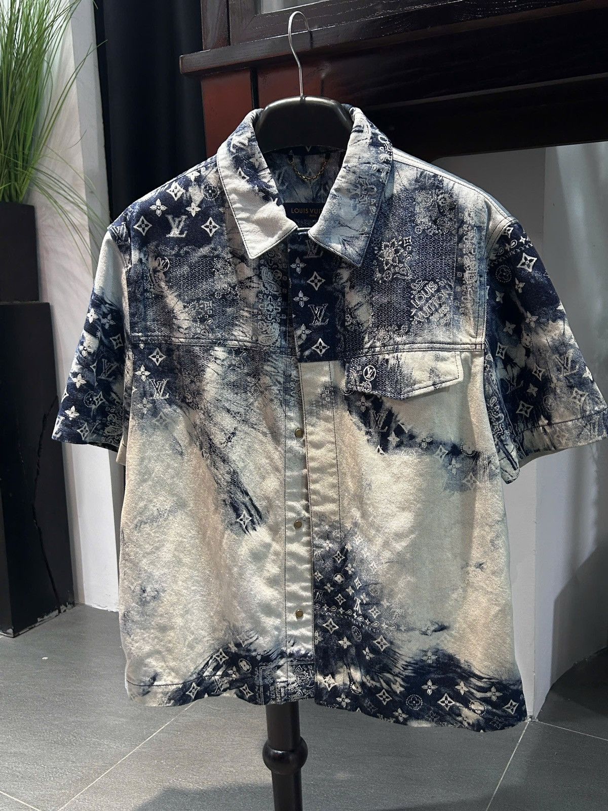 Louis Vuitton Monogram Bandana Denim Shirt