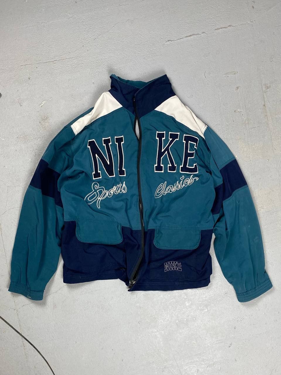 Nike × Vintage 90s Nike Athletic Big Logo Vintage Y2K Retro Track Jacket Size US L / EU 52-54 / 3 - 2 Thumbnail