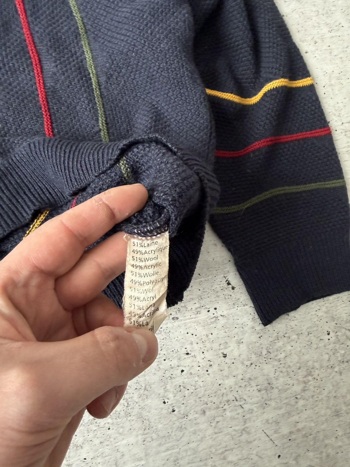Lacoste Vintage Lacoste Made in France 3D Knit Coogi Style Sweater Size US XXL / EU 58 / 5 - 10 Thumbnail