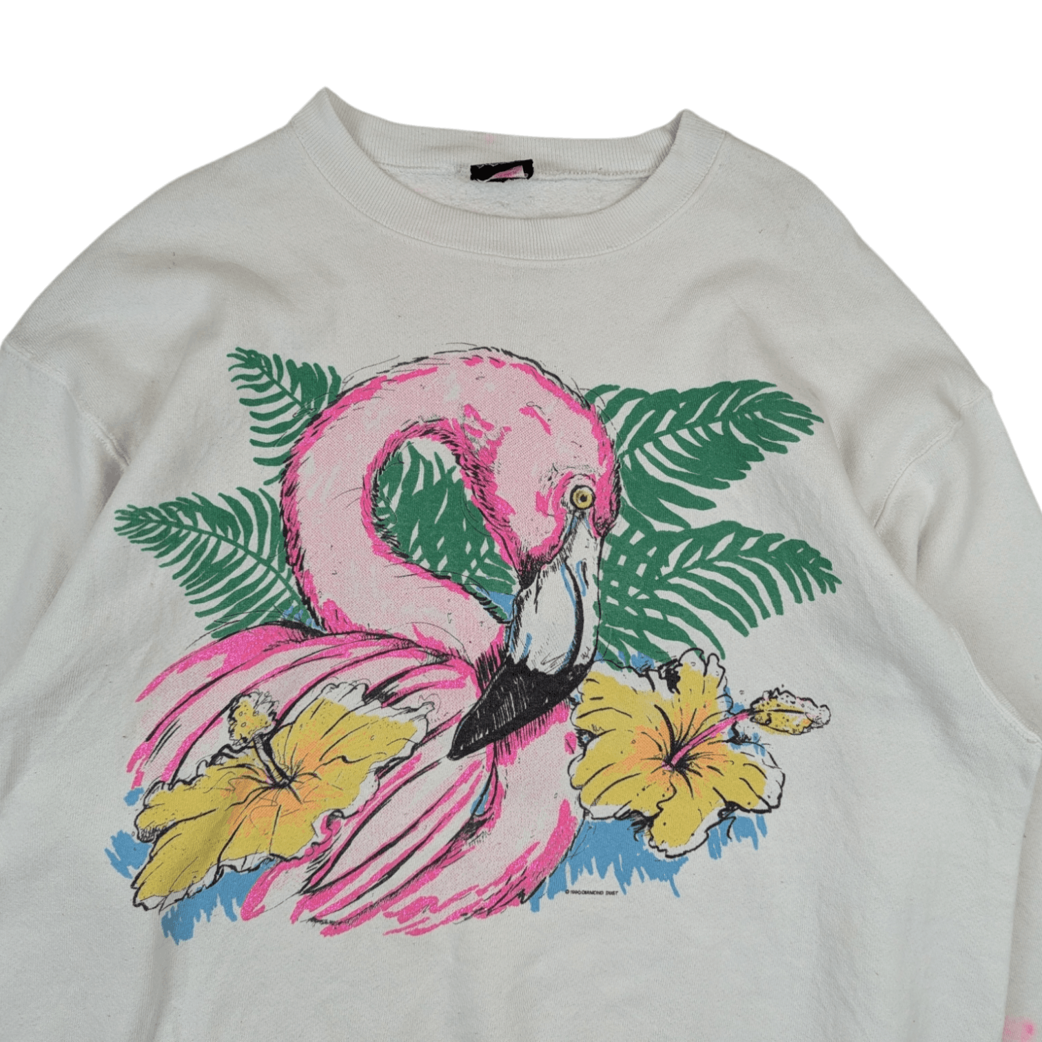 Vintage Vintage 90's ANIMAL Swan Flower Jumper Sweatshirt Size US XL / EU 56 / 4 - 2 Thumbnail