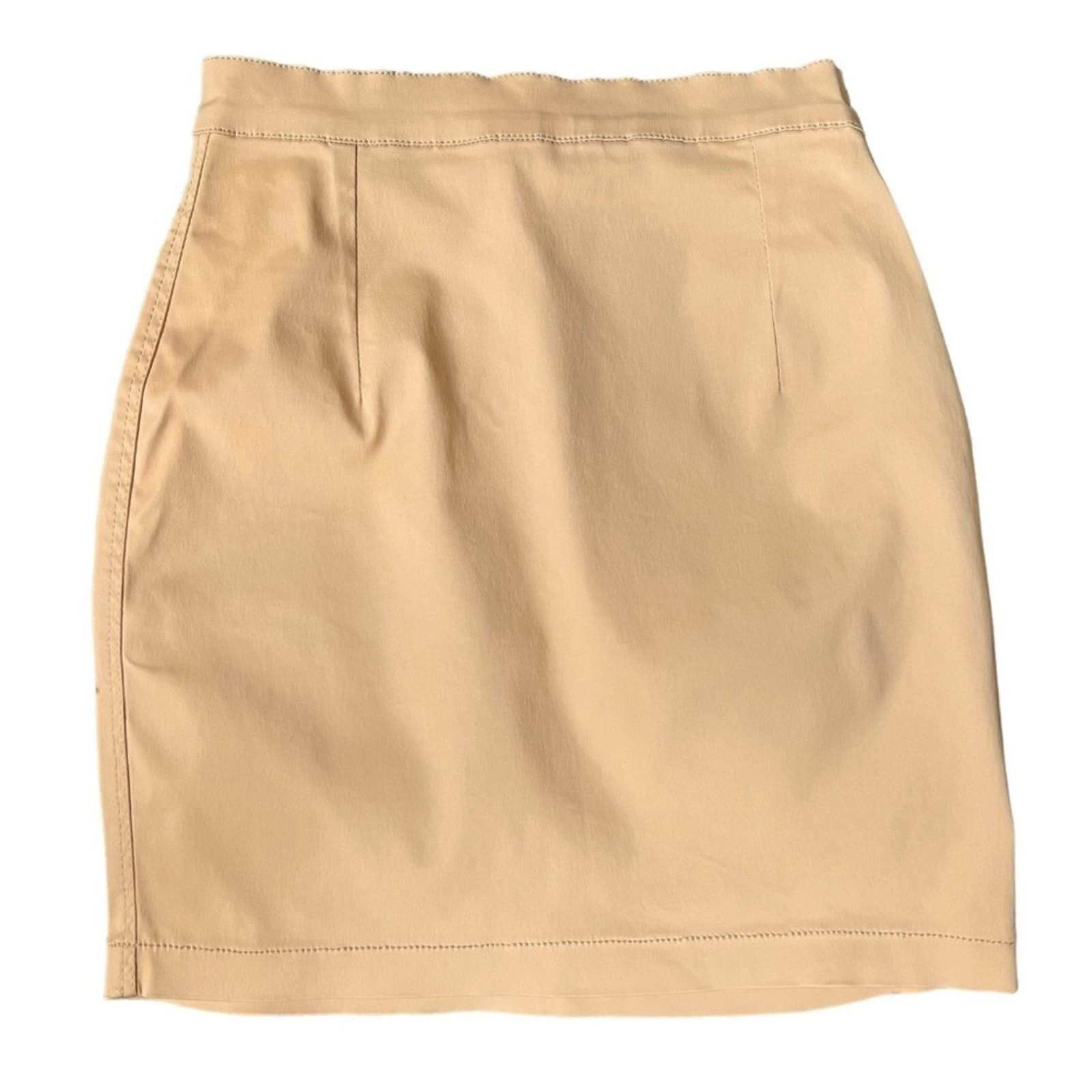 image of Moschino Jeans Mini Skirt In Khaki | Size Xs in Cream, Women's