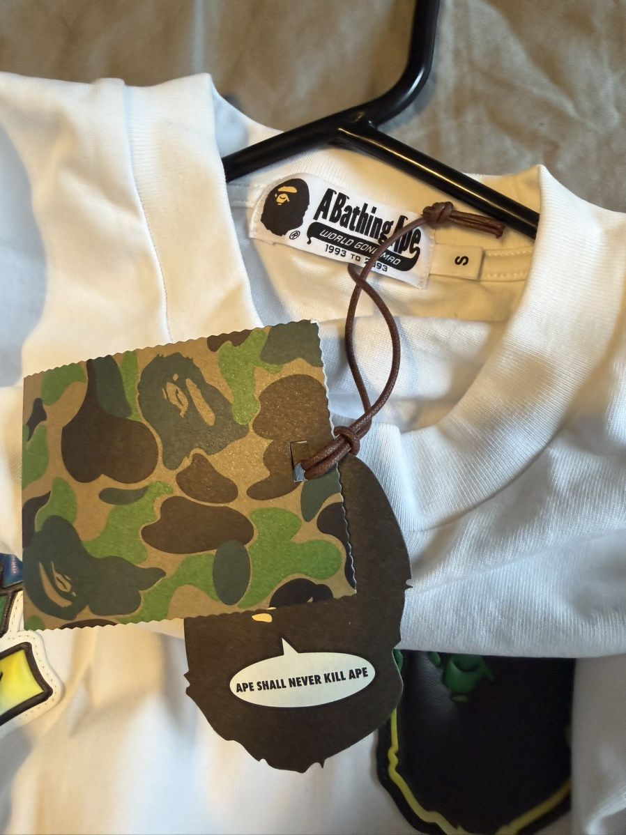 Bape BAPE Lux Sport Pattern Oversized Double Long Sleeve Tee Size US S / EU 44-46 / 1 - 5 Thumbnail