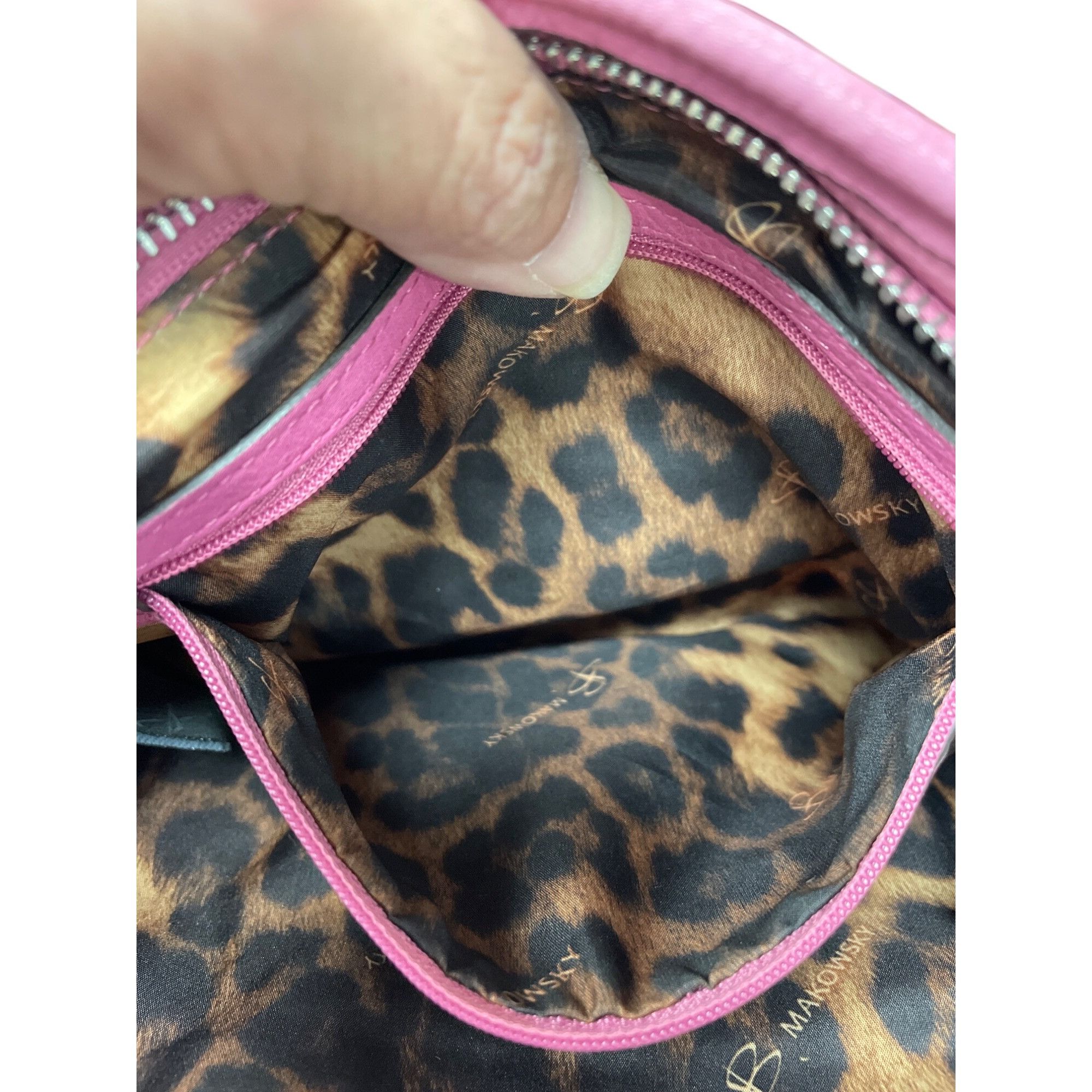 Other B. Makowsky Womans Pink Leather Crossbody Shoulderbag SKU 94 Size ONE SIZE - 13 Thumbnail