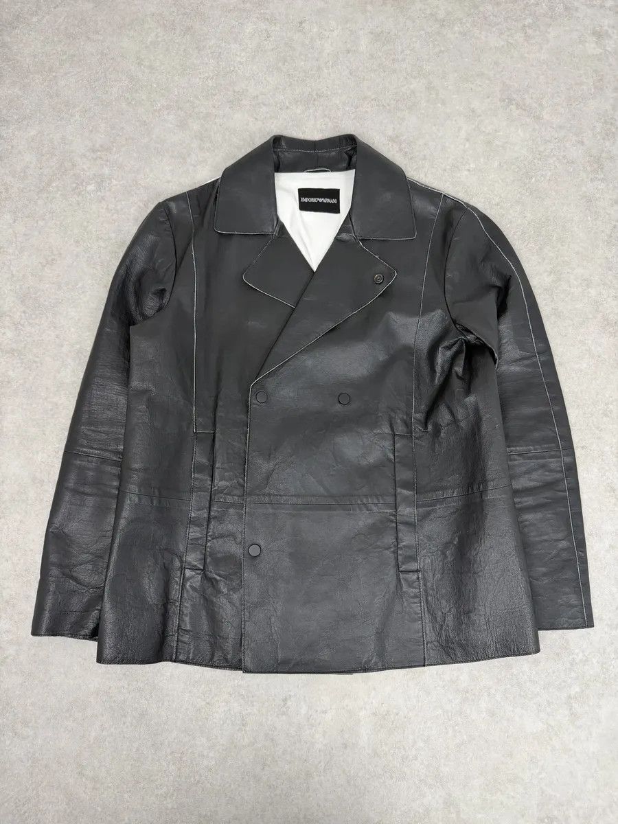 Emporio Armani SS2013 Emporio Armani Black Eroded Blazer Officer Jacket Size US M / EU 48-50 / 2 - 7 Thumbnail