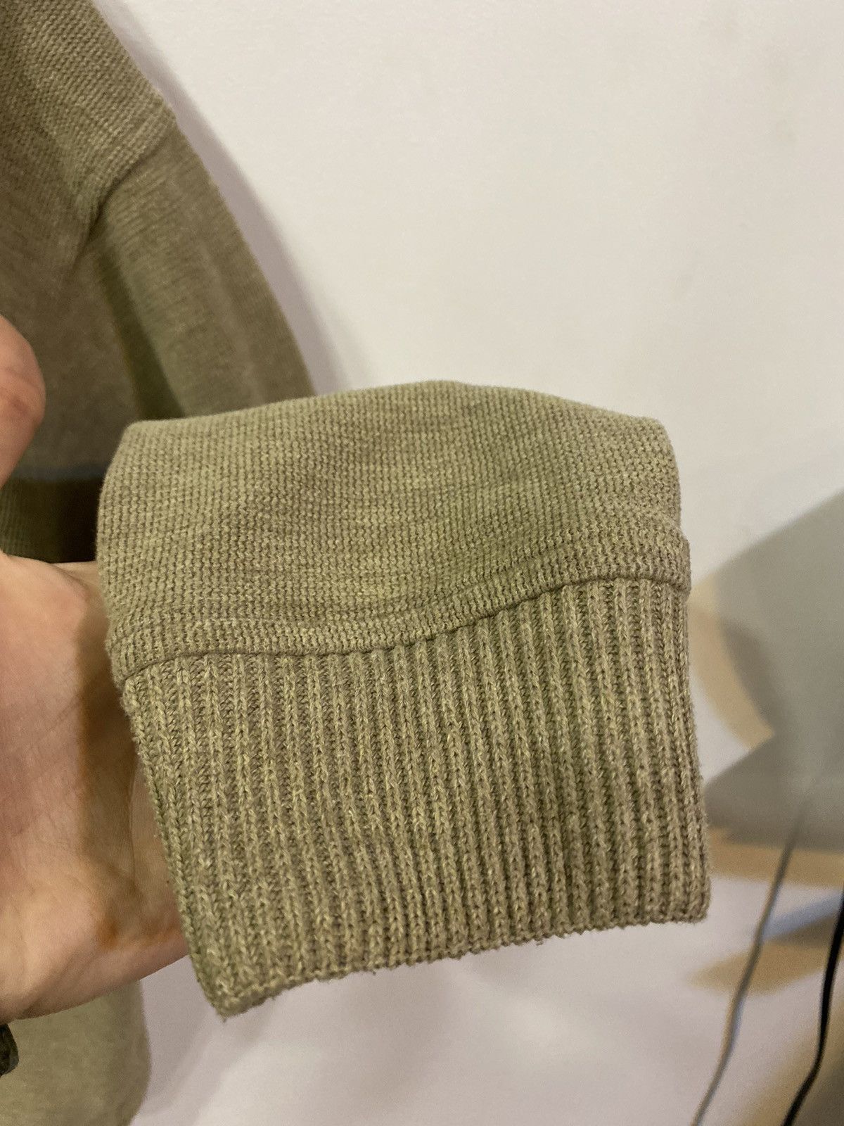 Yves Saint Laurent 90s YSL Sweatshirt 1/4 Quarter Zip Beige Sweater Old Money Size US L / EU 52-54 / 3 - 8 Thumbnail