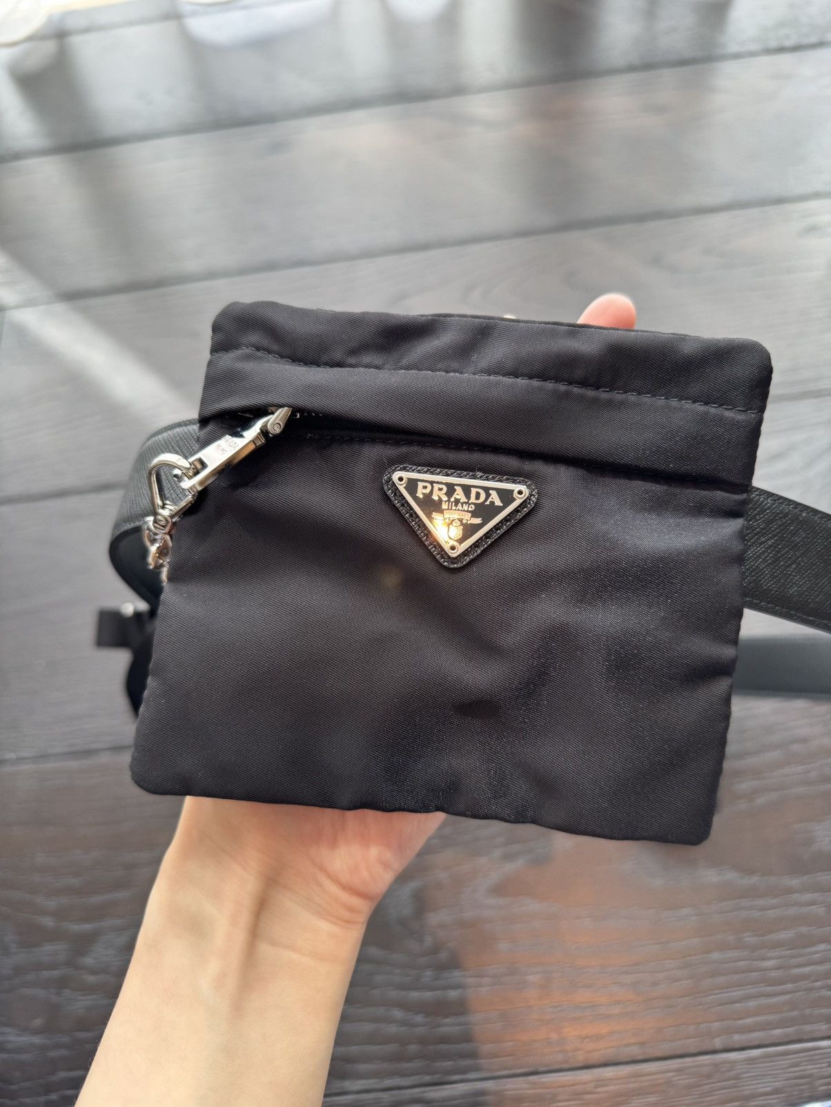 Prada Prada leather belt with 2 nylon pouches Size 40 - 6 Thumbnail