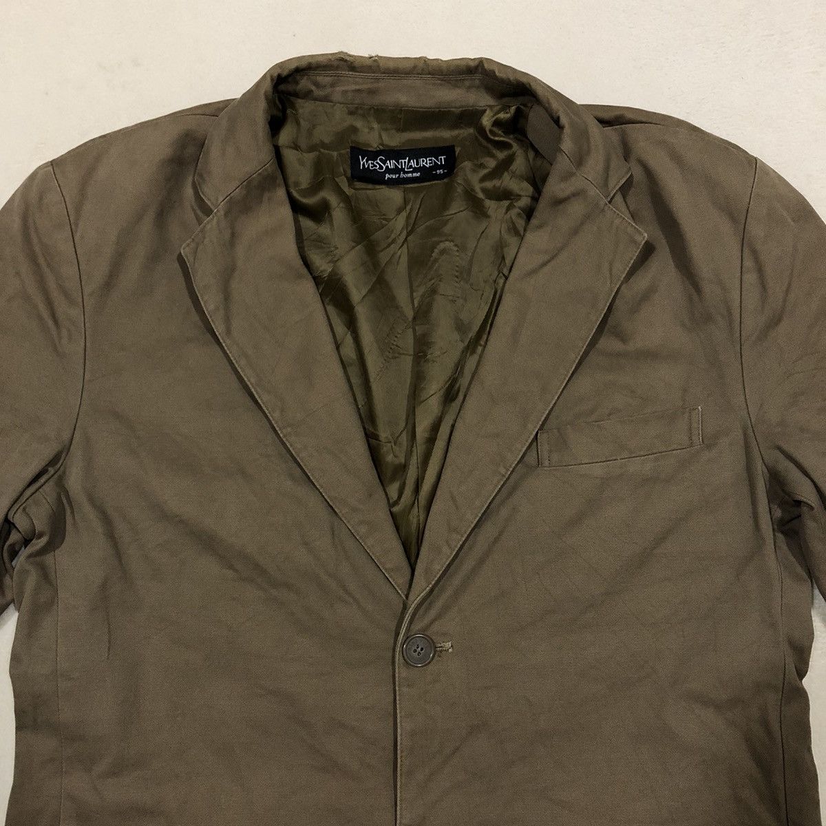 Vintage × Yves Saint Laurent VINTAGE YVES SAINT LAUREN Small Embroidered Logo Blazers Size US M / EU 48-50 / 2 - 2 Thumbnail