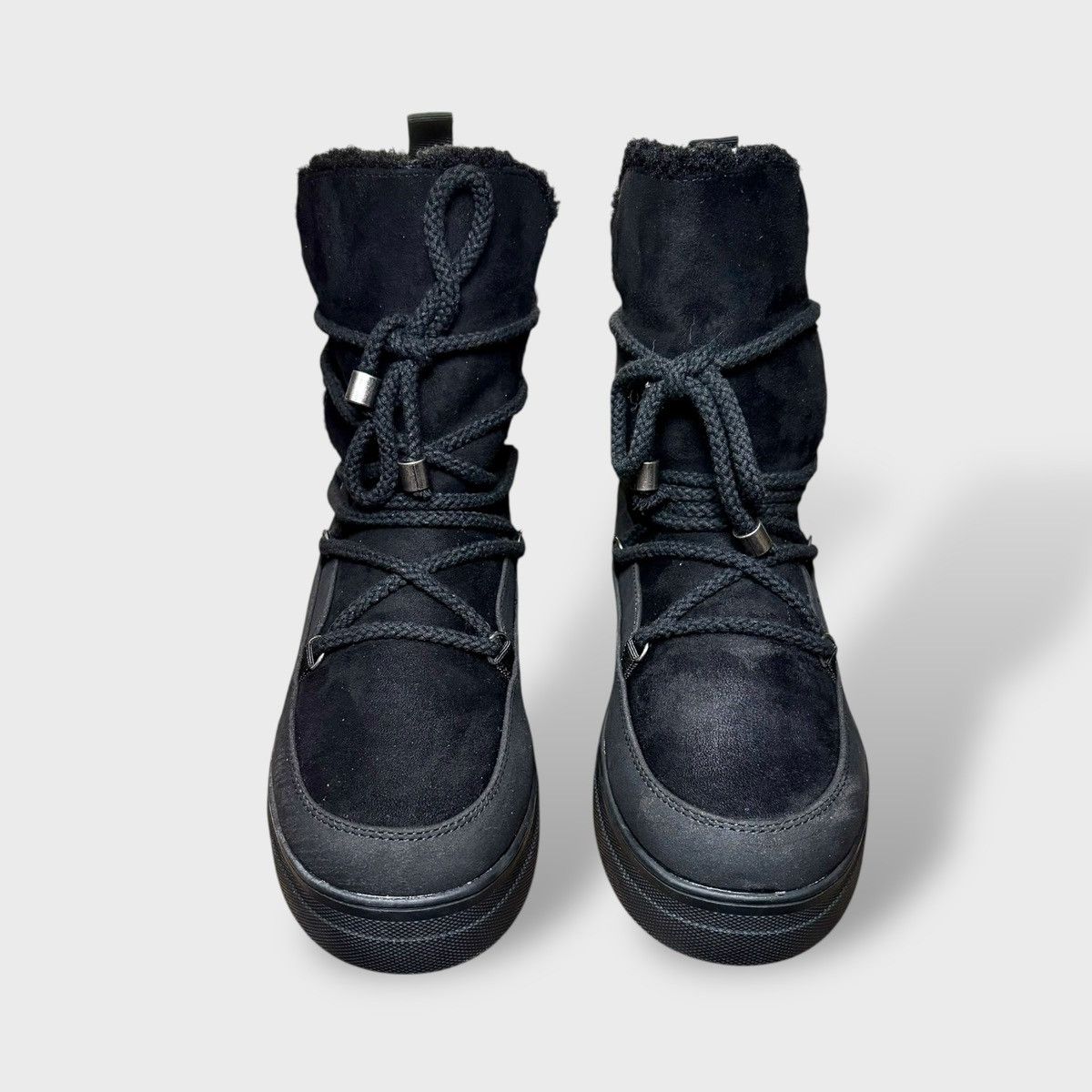 Other MIA Disa Black Faux Suede Women’s Lace Winter Boots Sz 8.5 Size US 8.5 / IT 38.5 - 7 Thumbnail