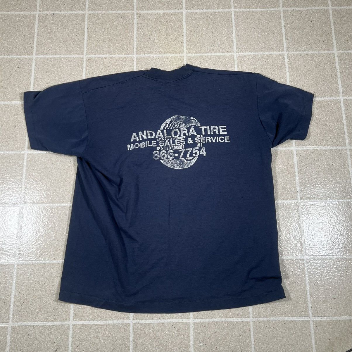 Fruit Of The Loom Vintage Tire Shop Tshirt Single Stitch Made In USA Size XL Size US XL / EU 56 / 4 - 3 Thumbnail