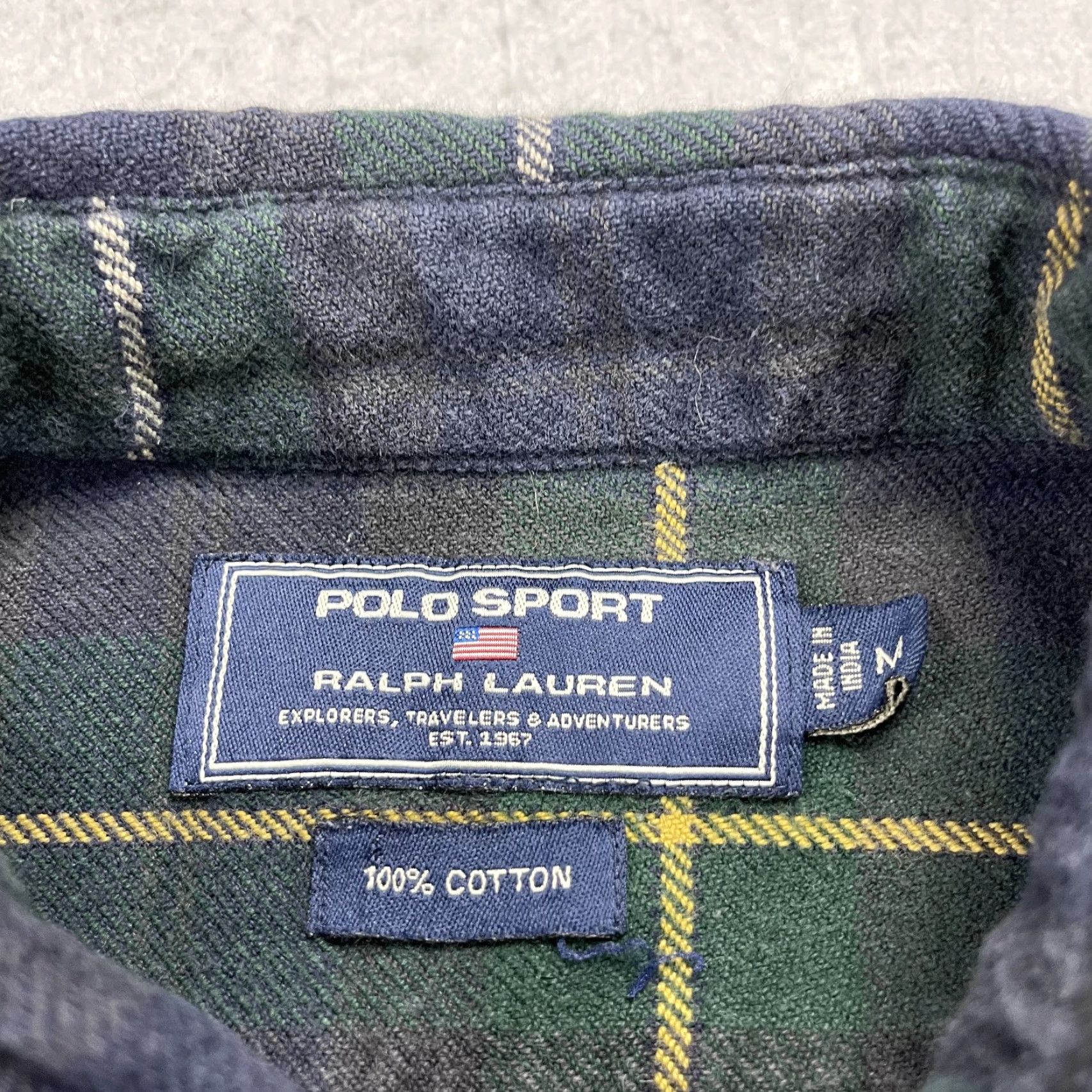 Vintage VINTAGE Polo Sport Ralph Lauren Shirt Mens M Green Blue Plaid Flannel 90s Polo Sport Shirt Mens M Green Blue Plaid 90s Size US M / EU 48-50 / 2 - 3 Thumbnail