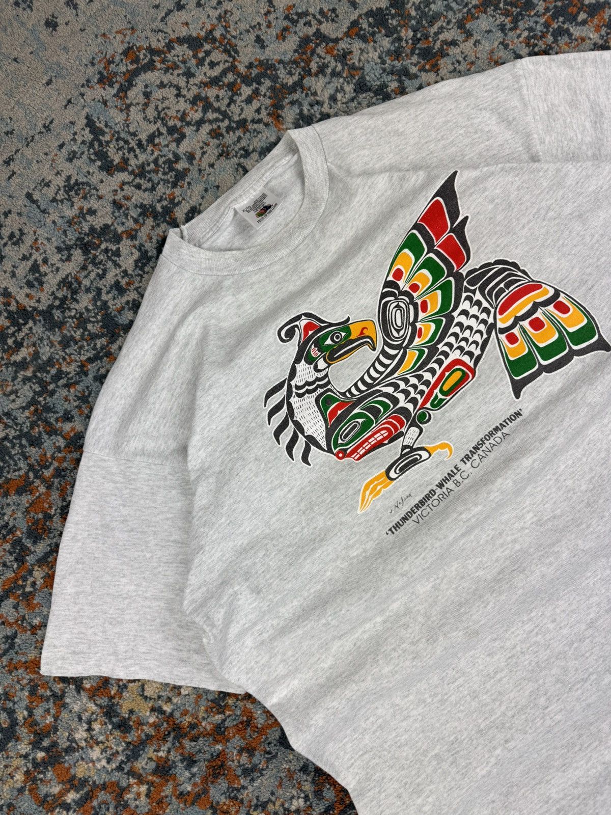 Native × Vintage Vintage 80s Thunderbird Victoria b.c Canada graphic tee Size US XL / EU 56 / 4 - 4 Thumbnail