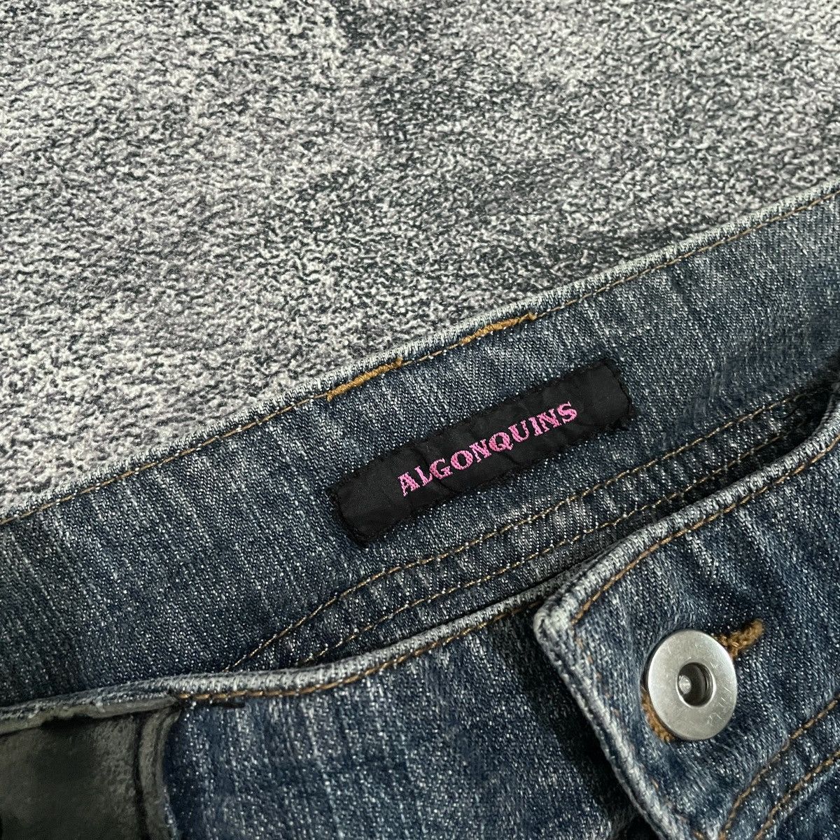 Flared Algonquins bondage punk studded denim pants