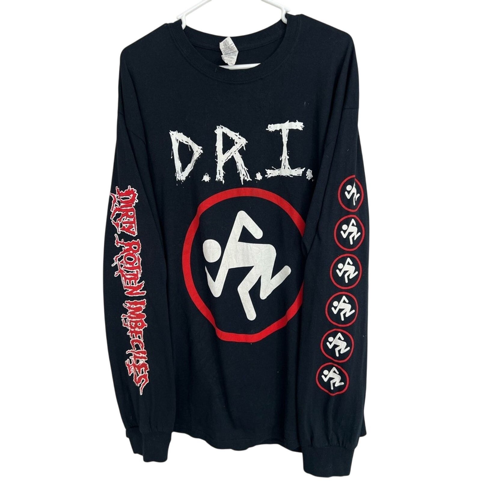 Gildan D.R.I. Dirty Rotten Imbeciles Tour Band Tee Longsleeve Shirt Size US XL / EU 56 / 4 - 1 Thumbnail