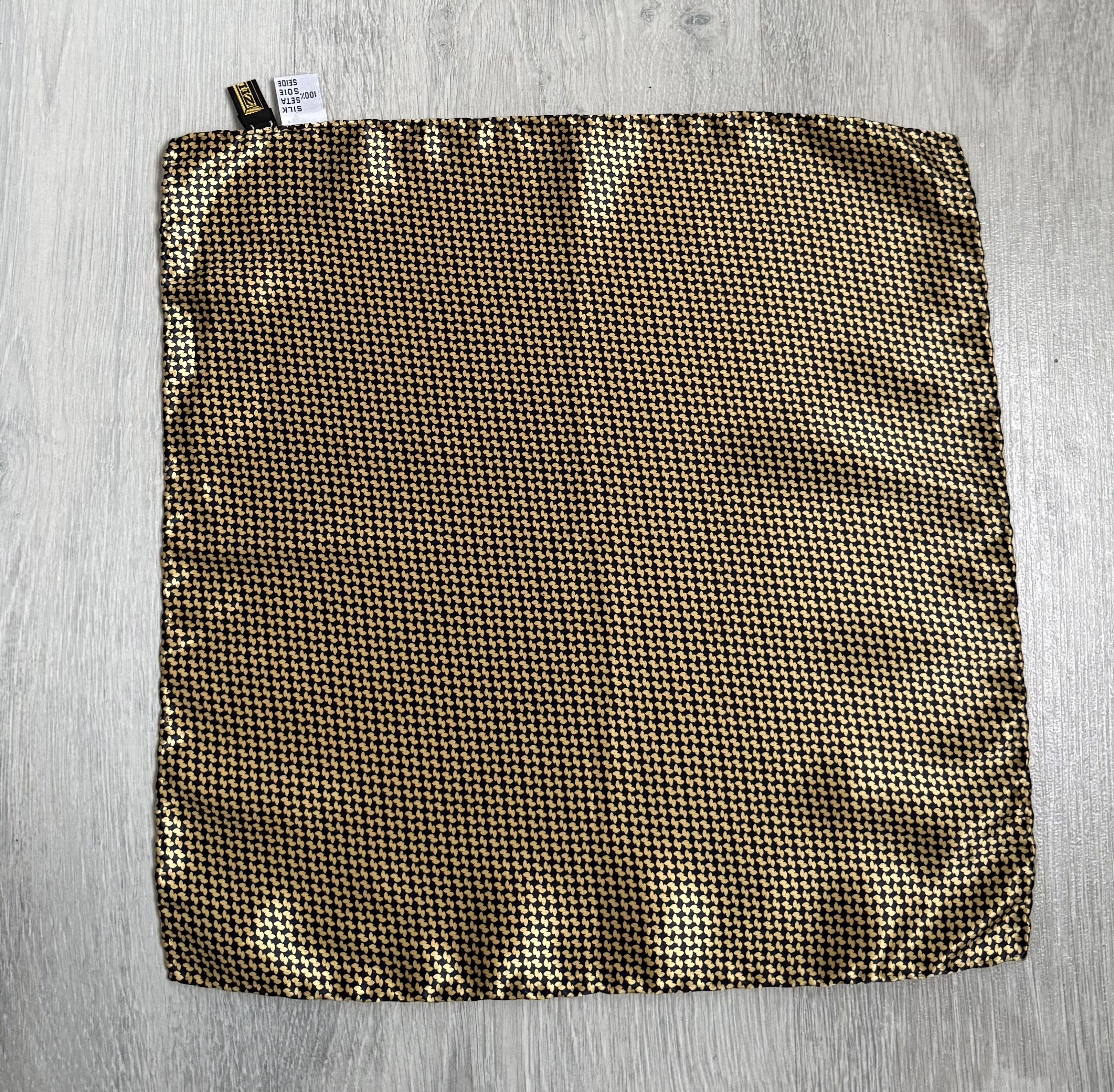 Zilli Zilli silk pocket square scarf gold Size ONE SIZE - 1 Thumbnail