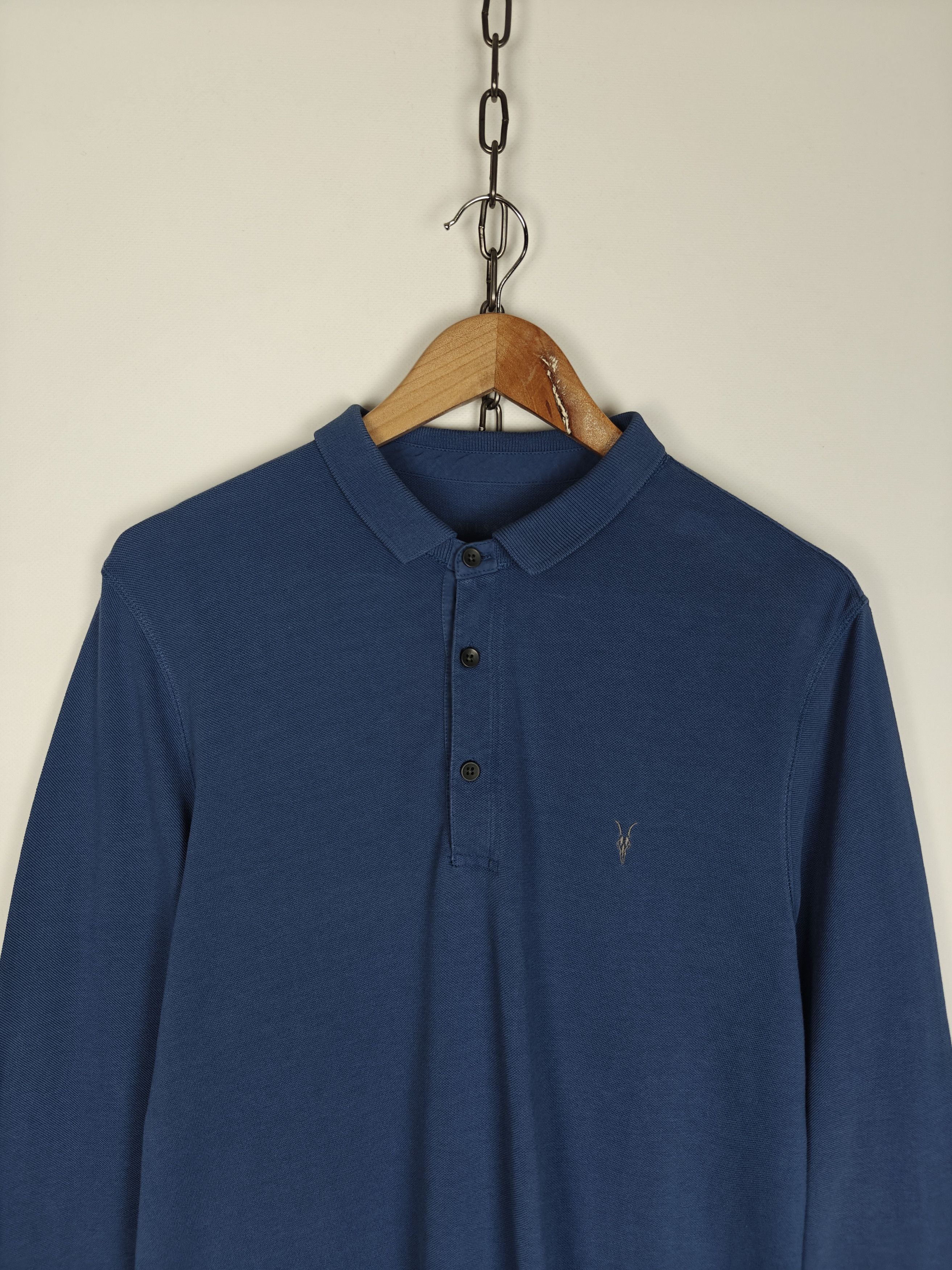 Allsaints Allsaints Longsleeve Pullover Reform LS Polo Blue size XL Size US XL / EU 56 / 4 - 2 Thumbnail