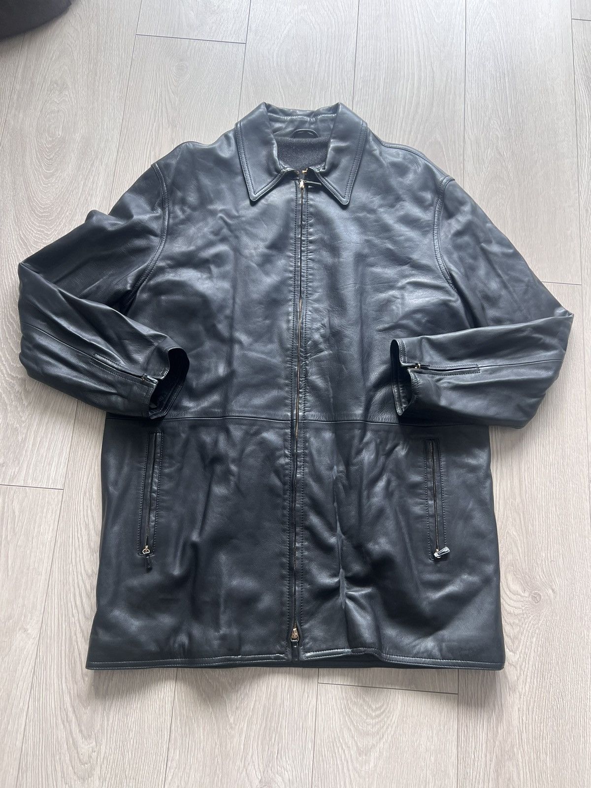 Bally × Designer × Vintage Bally Leather jacket MA Mars Medium Long Size 44 US Size US L / EU 52-54 / 3 - 1 Thumbnail