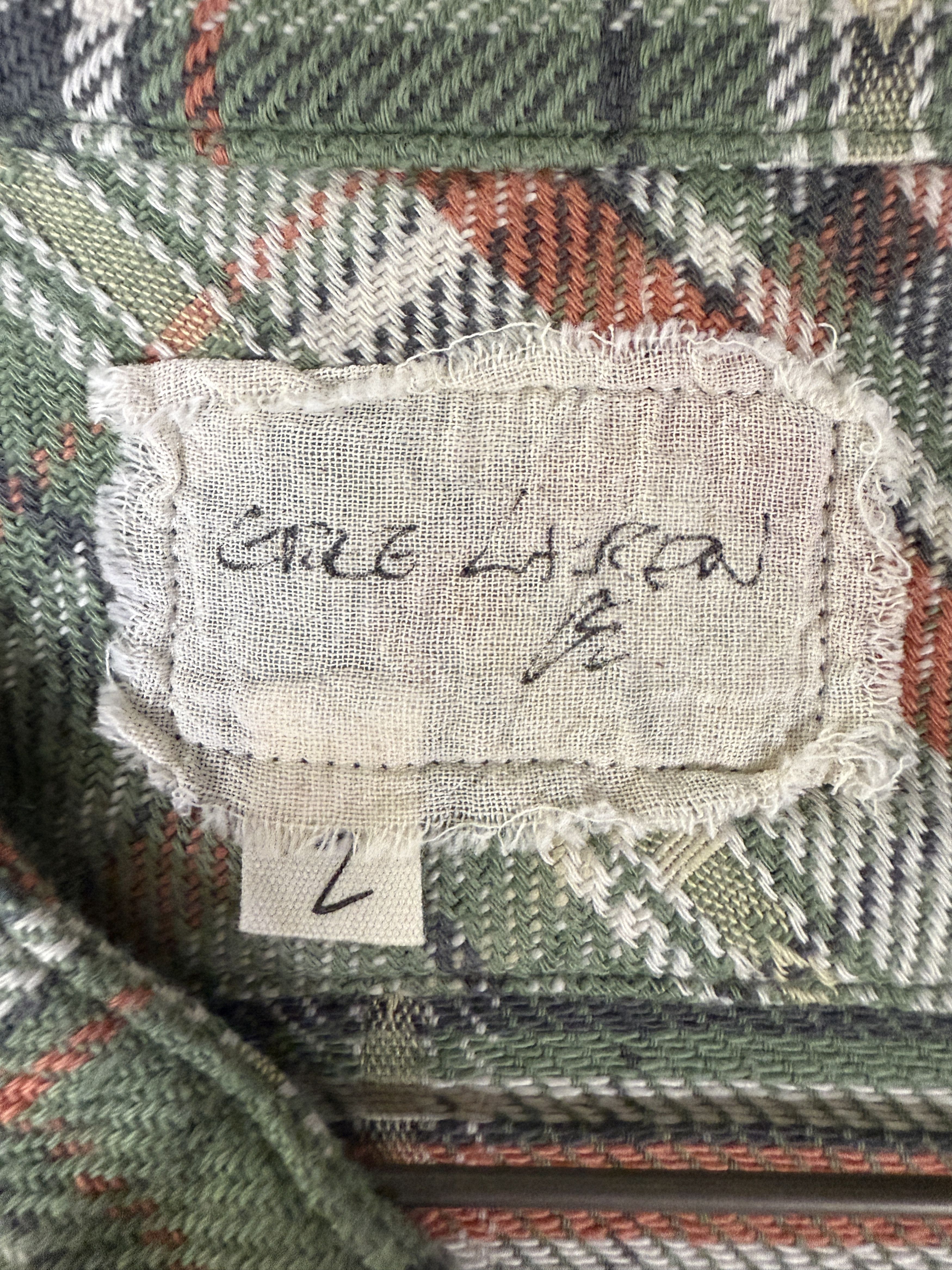 Greg Lauren $850 Greg Lauren Army Plaid Studio Shirt Size US M / EU 48-50 / 2 - 7 Thumbnail
