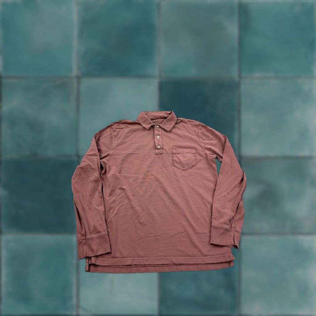 J.Crew J.Crew Shirt Mens Medium Pink Long Sleeve Polo Pocket Top Broken-In Cotton Shirt Size US M / EU 48-50 / 2 - 1 Thumbnail