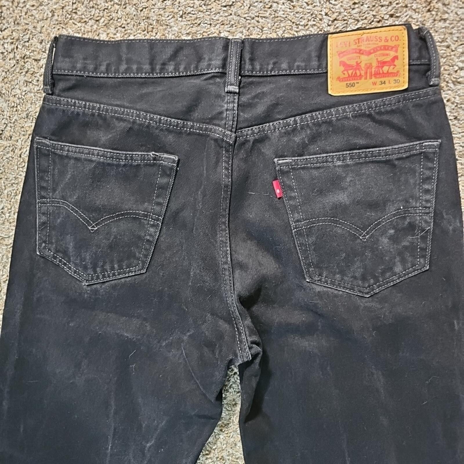 Levi's Levis 550 34x30 Black Jeans Size US 34 / EU 50 - 7 Thumbnail