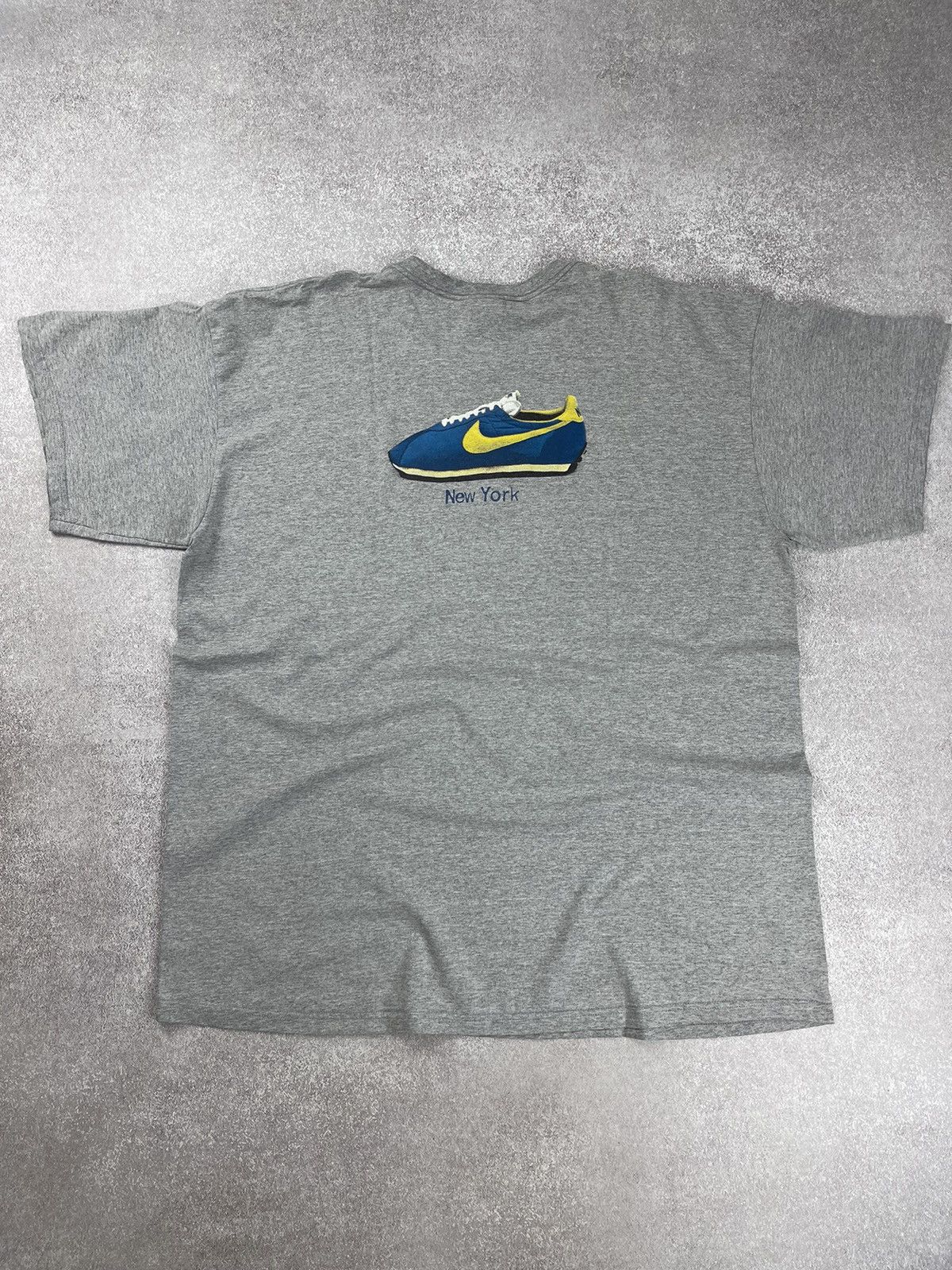 Nike × Vintage Vintage Nike Waffle New York Logo Tee T Shirt Size US XXL / EU 58 / 5 - 1 Thumbnail