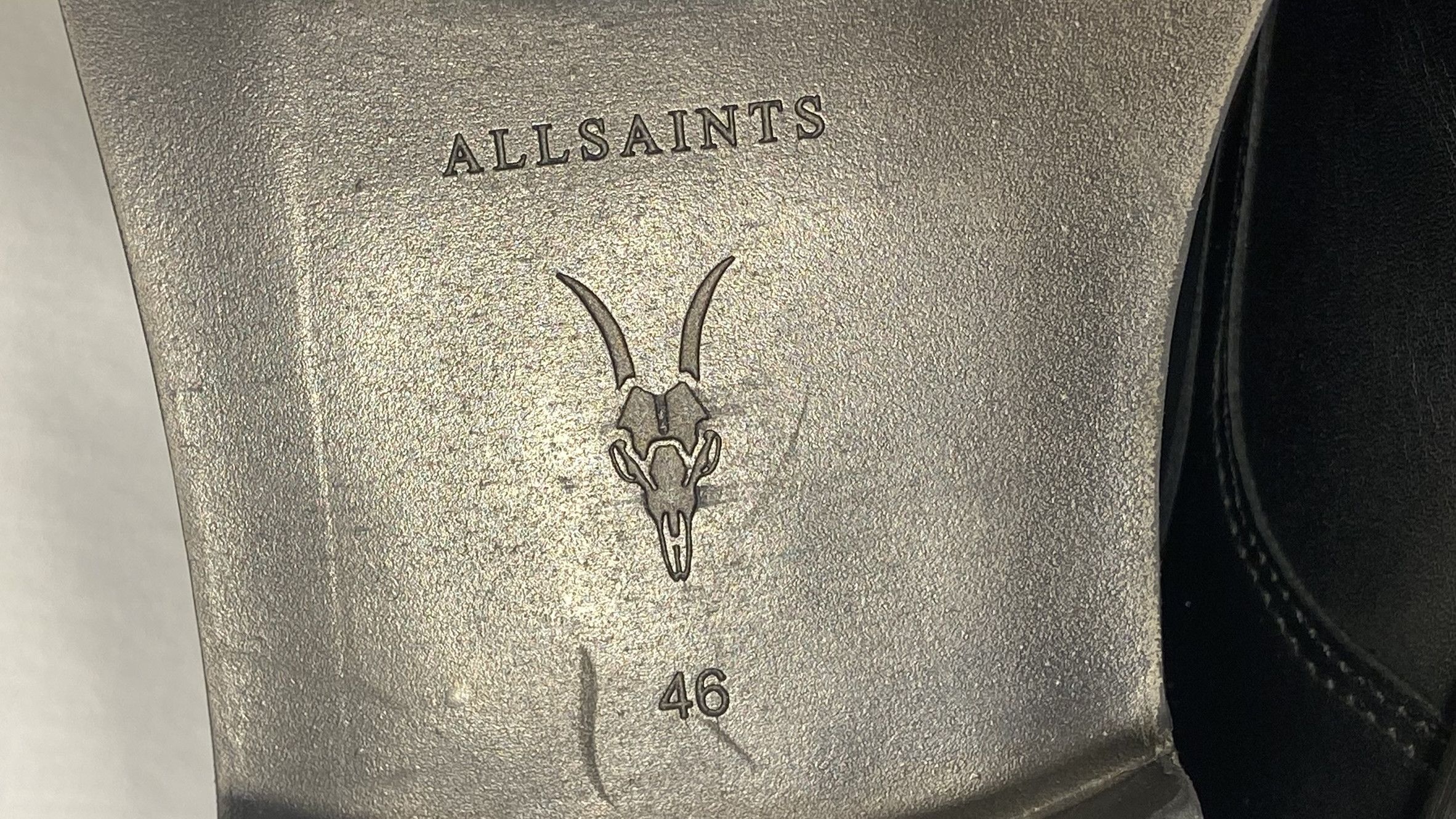 Allsaints Harland Cap Toe Black Leather Moto Combat Boots Size US 13 / EU 46 - 21 Thumbnail