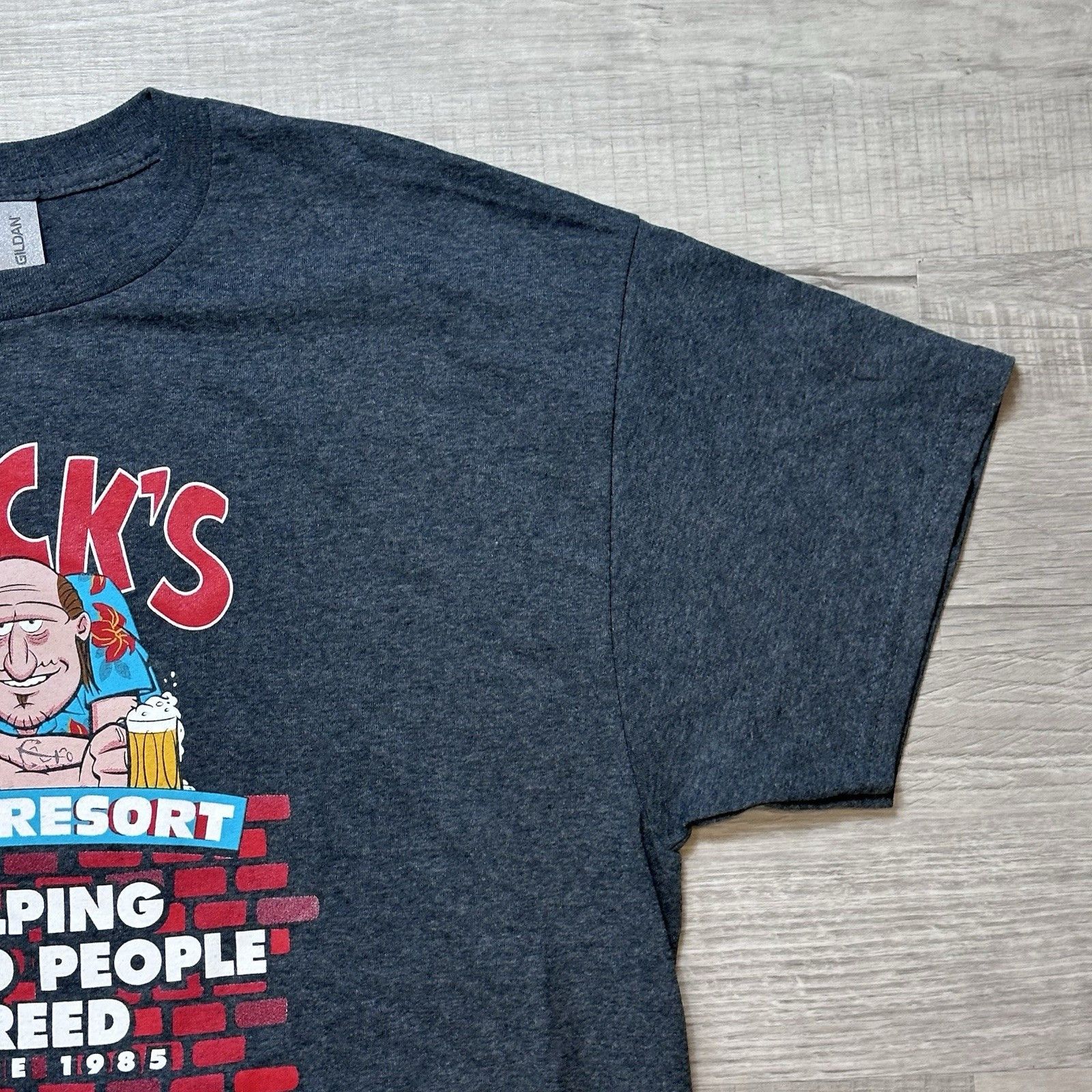 Gildan Dick's Last Resort Helping Stupid People Breed Funny Tee Size US XL / EU 56 / 4 - 4 Thumbnail