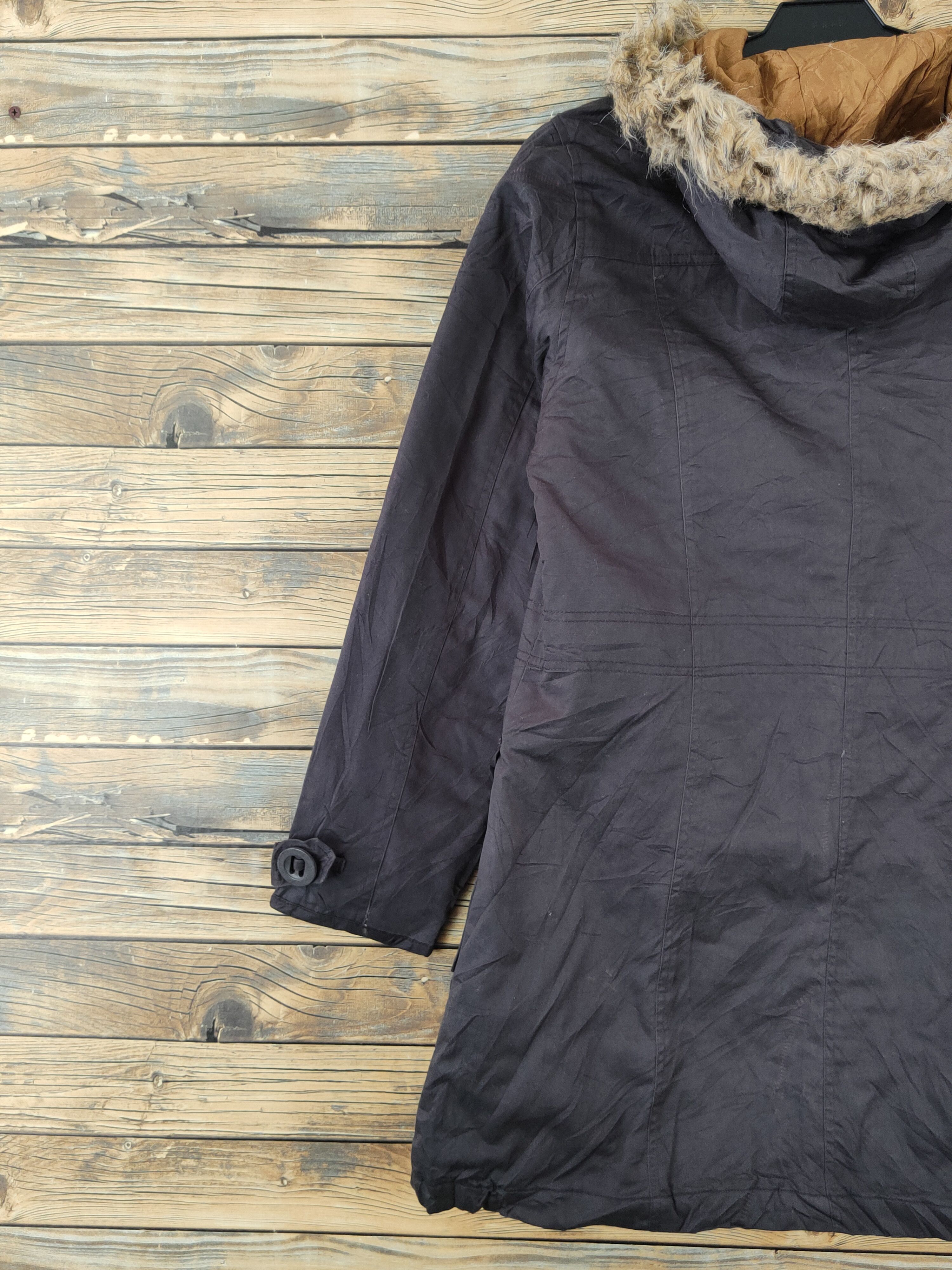 Japanese Brand × Vintage Retro Winter jacket by Avarice Navy Hoodie Coats Size L / US 10 / IT 46 - 8 Thumbnail