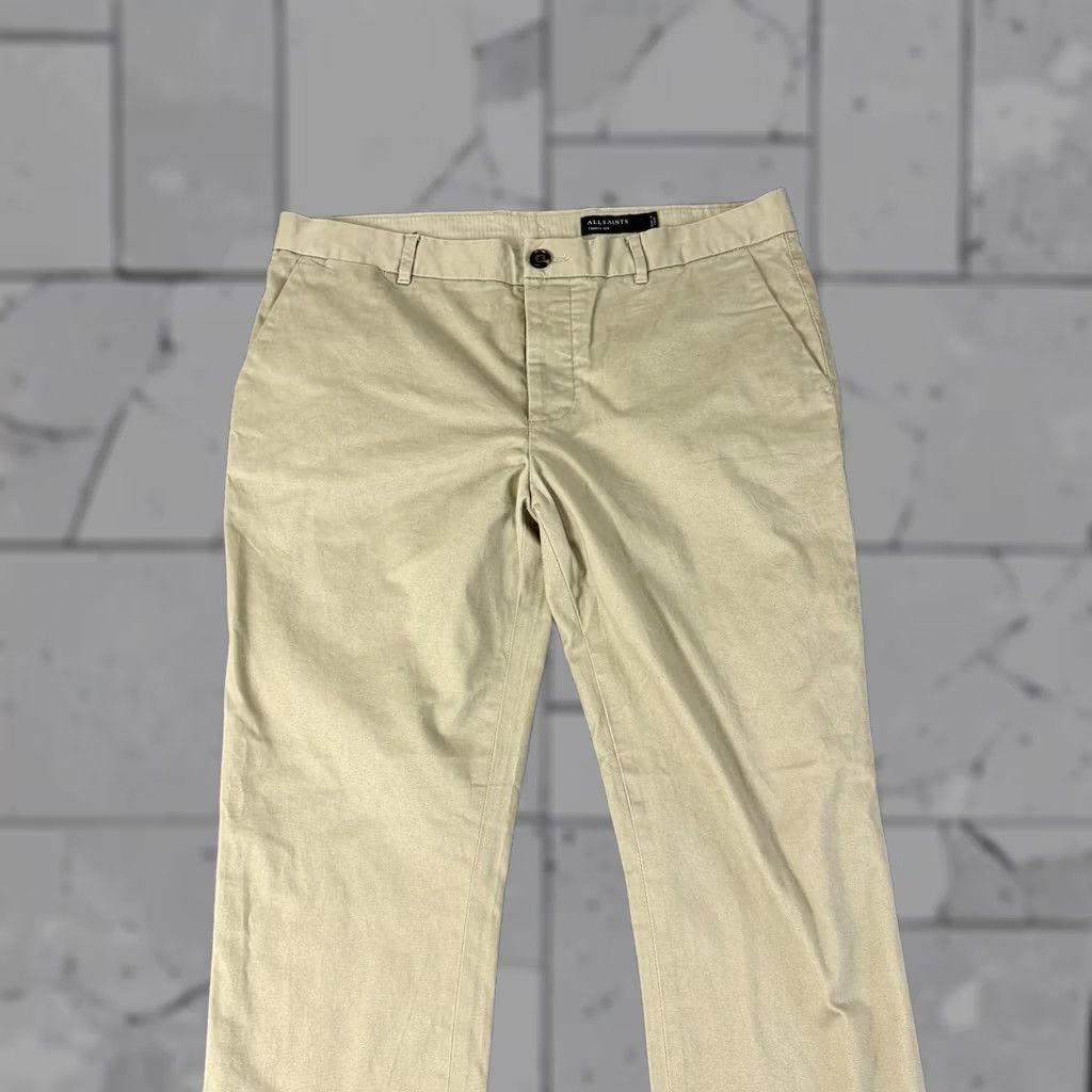 Allsaints AllSaints Mens 36x31 Beige Park Chino Straight Leg Stretch Casual Khaki Pants Size US 36 / EU 52 - 1 Thumbnail