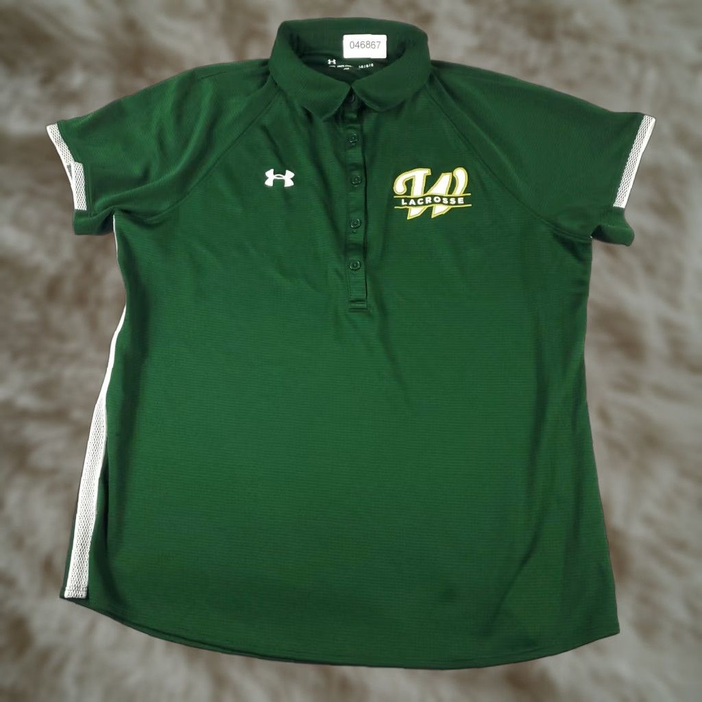 Under Armour Under Armour Polo Shirt Womens Large Green Lacrosse Short Sleeve Shirt Polo Womens Large Green Lacrosse Short Sleeve Under Armour Size S / US 4 / IT 40 - 1 Thumbnail