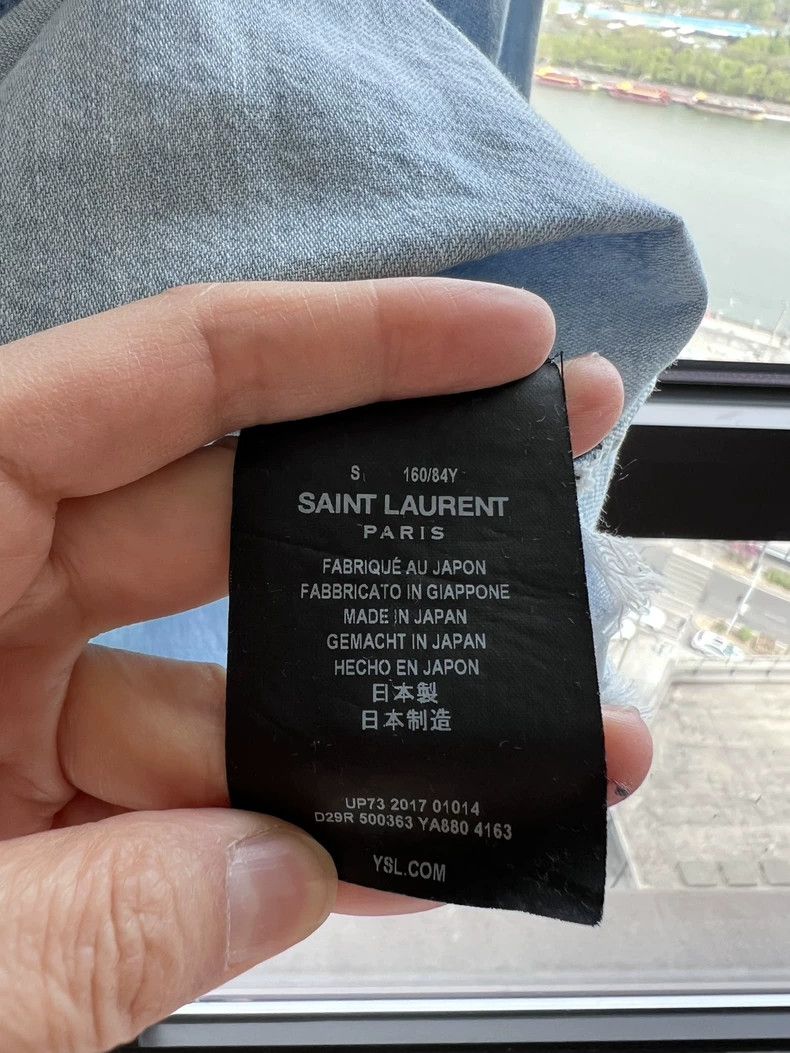 Saint Laurent Paris Saint Laurent ParisBlue Old Denim Shirt 2504-Nextarrow Size US S / EU 44-46 / 1 - 6 Thumbnail