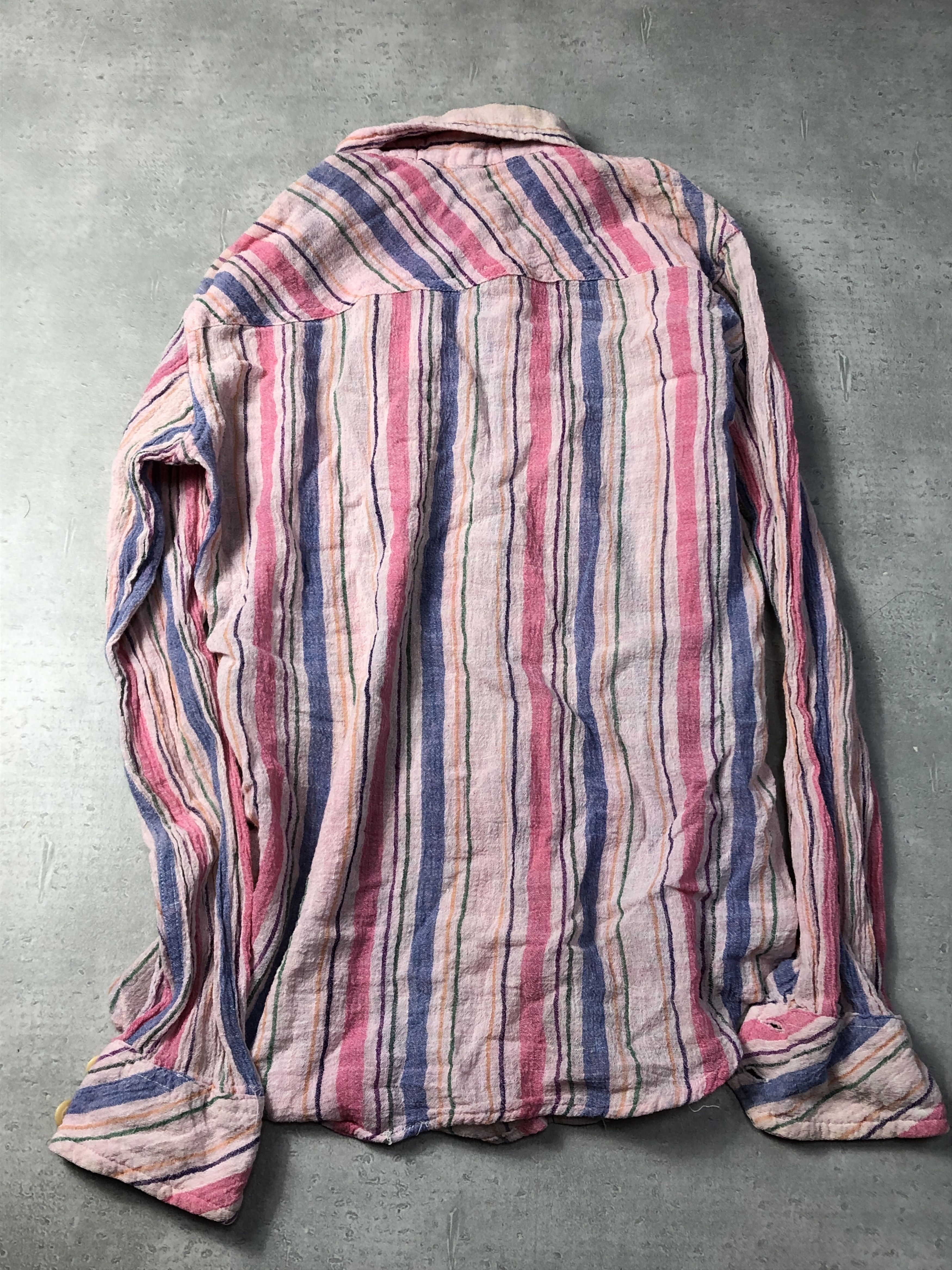 Vintage Vintage stripe shirt 11-6-69 80 Size US M / EU 48-50 / 2 - 2 Thumbnail