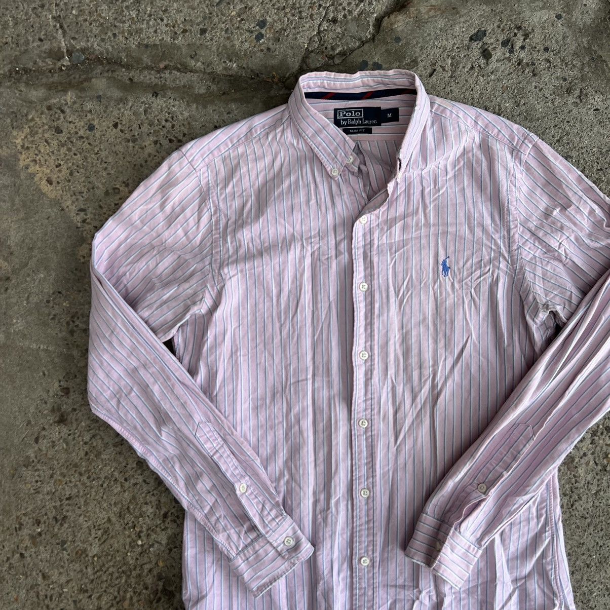 Polo Ralph Lauren × Vintage 🎠Men’s Vintage 90s Shirt Button Up Striped Luxury Tee🎠 Size US M / EU 48-50 / 2 - 3 Thumbnail
