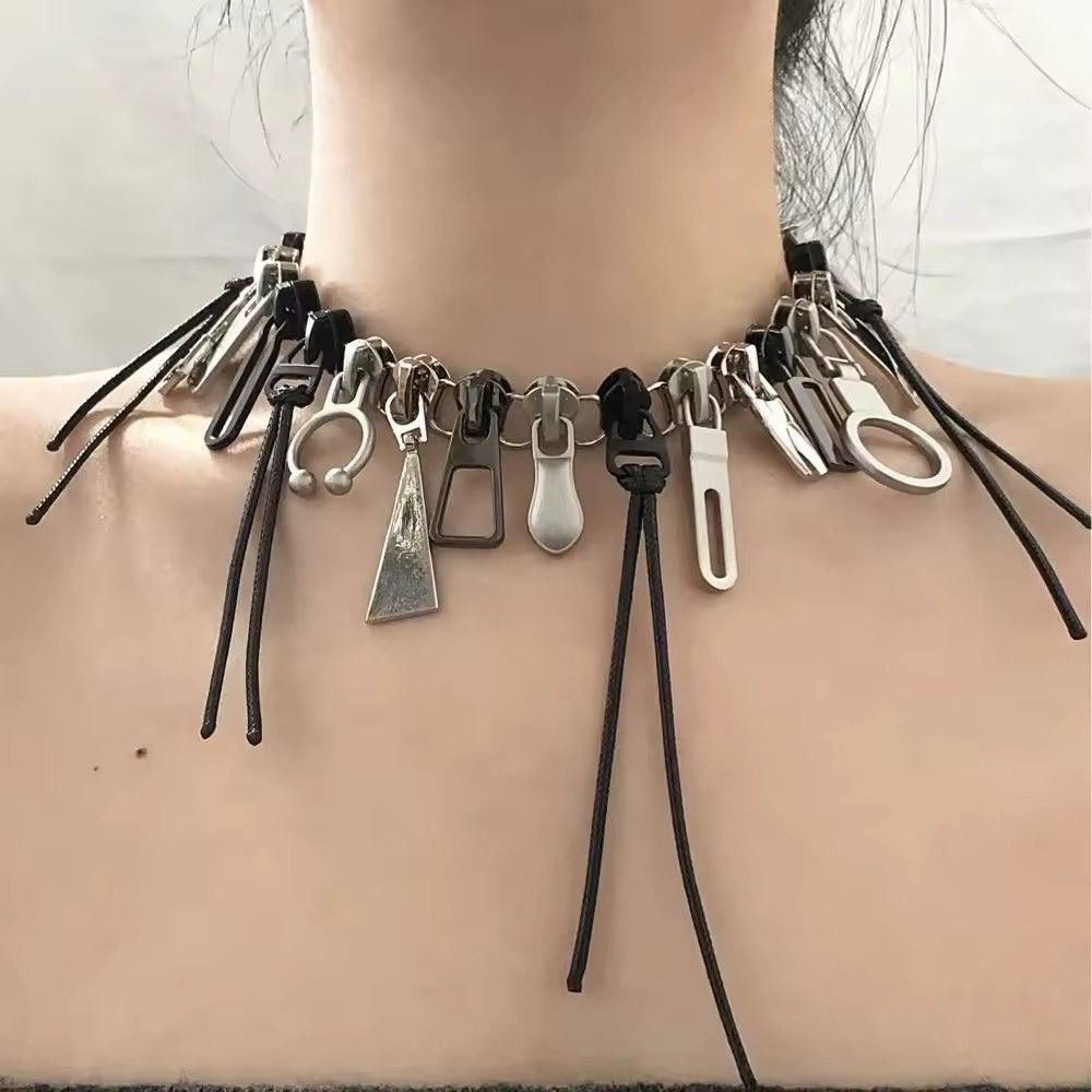 Vintage Vintage Cyber Punk Zipper Necklace Size ONE SIZE - 4 Thumbnail